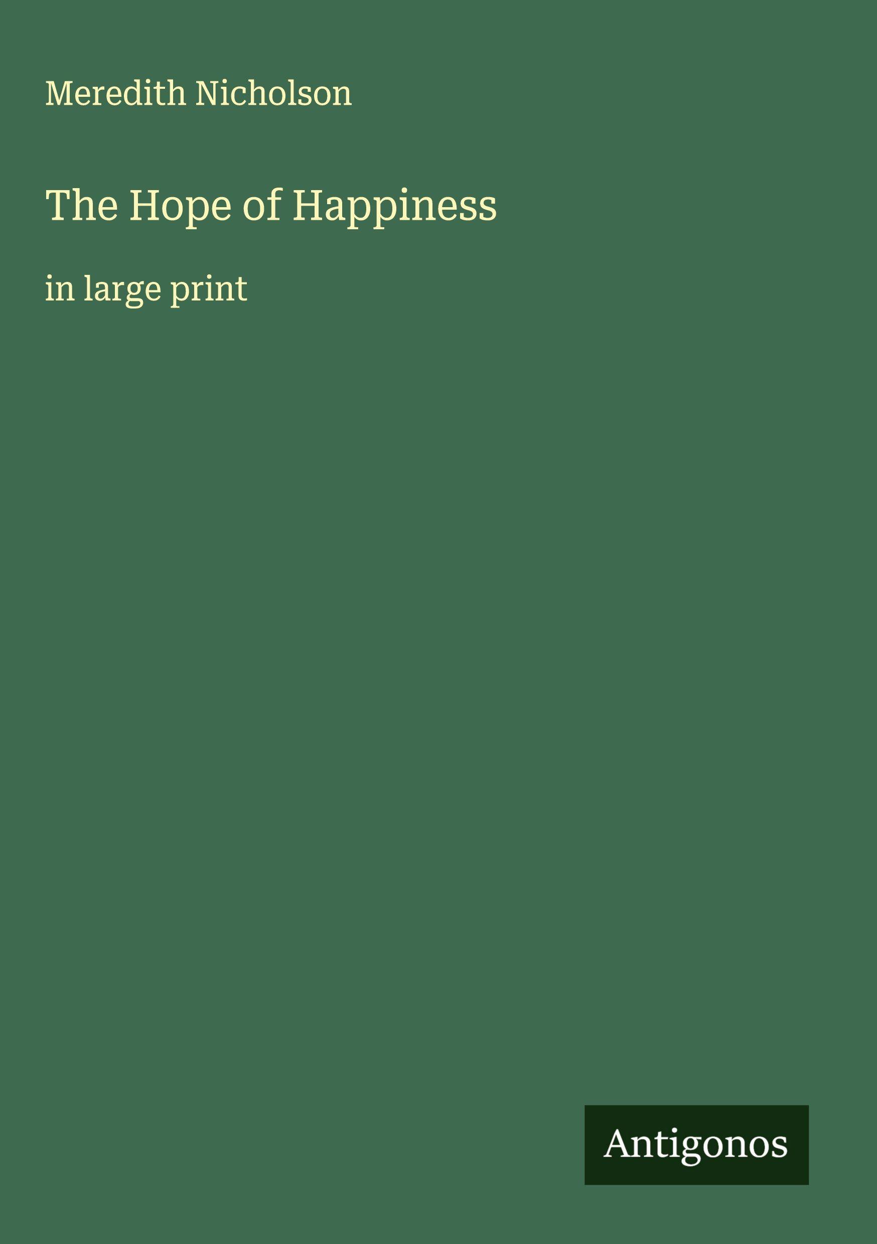 Vorderes Coverbild The Hope of Happiness