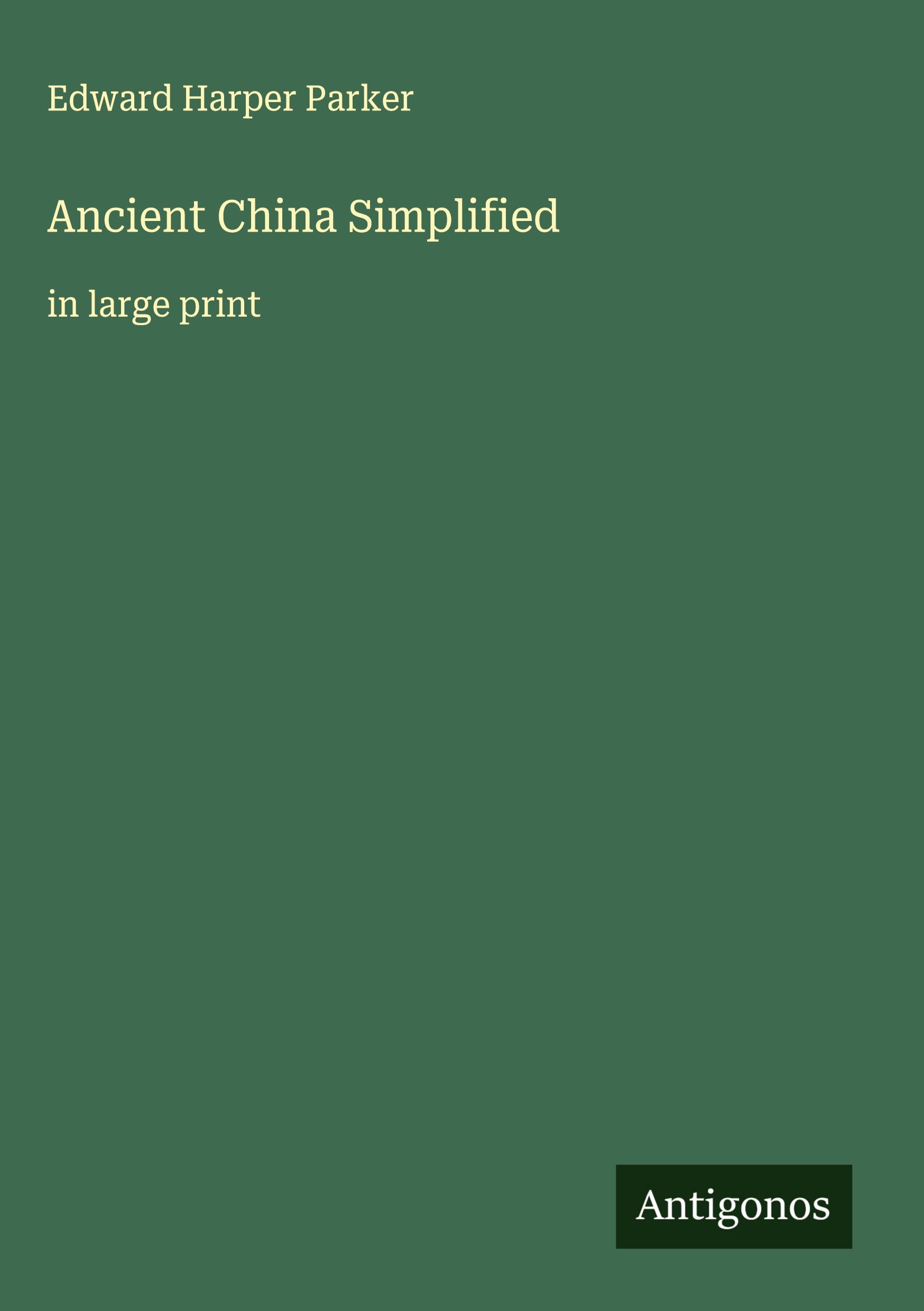 Vorderes Coverbild Ancient China Simplified