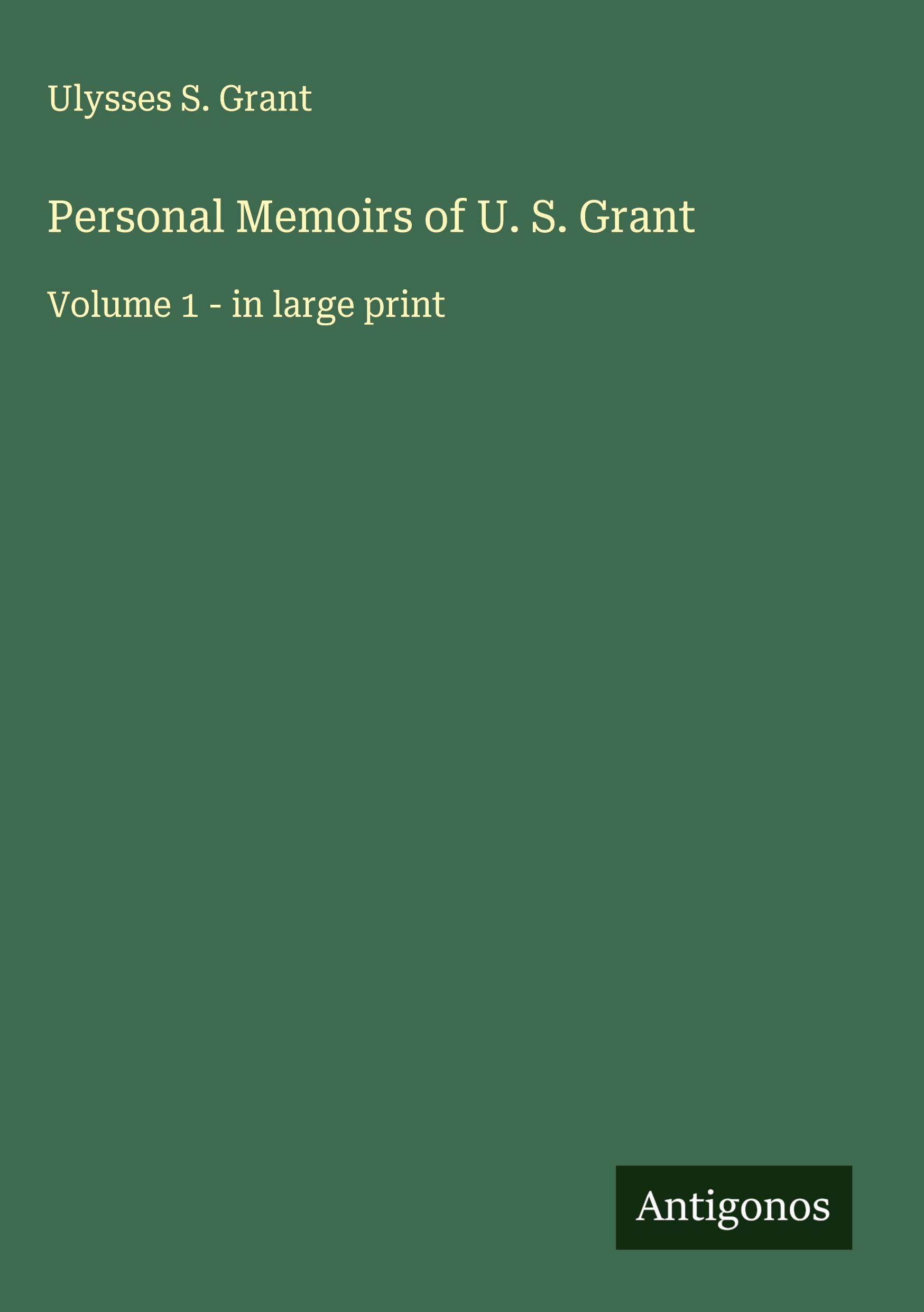 Vorderes Coverbild Personal Memoirs of U. S. Grant