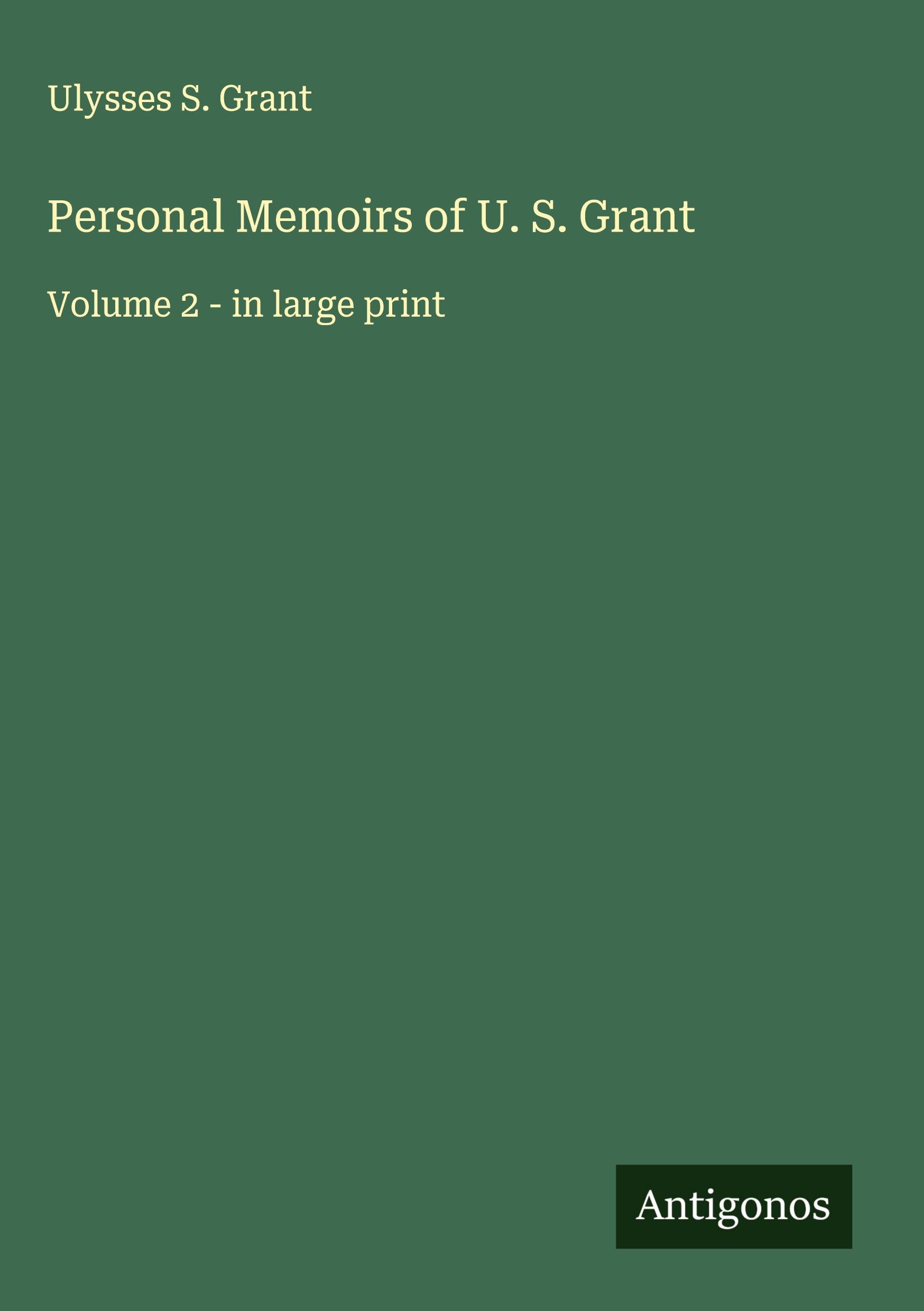 Vorderes Coverbild Personal Memoirs of U. S. Grant