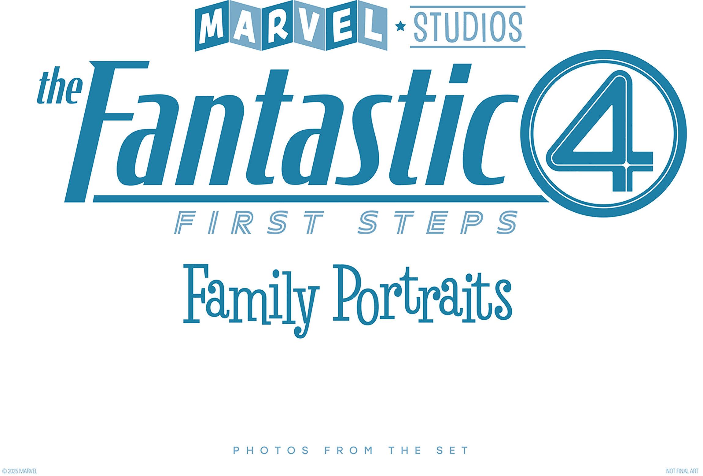 Vorderes Coverbild Marvel Studios' The Fantastic Four: First Steps - Family Portraits: Photos From The Set