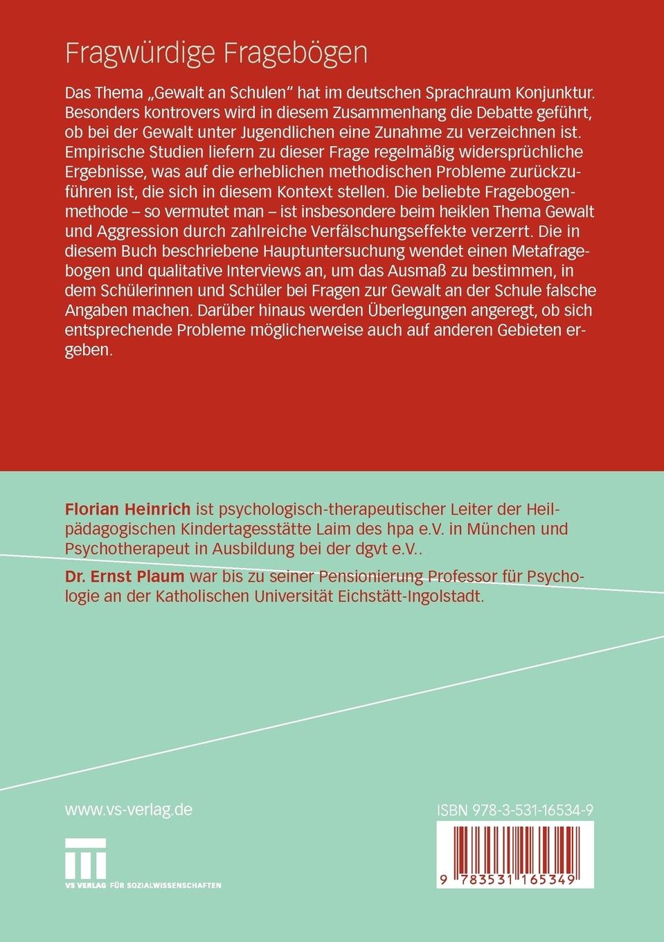 Rückseitencover Fragwürdige Fragebögen