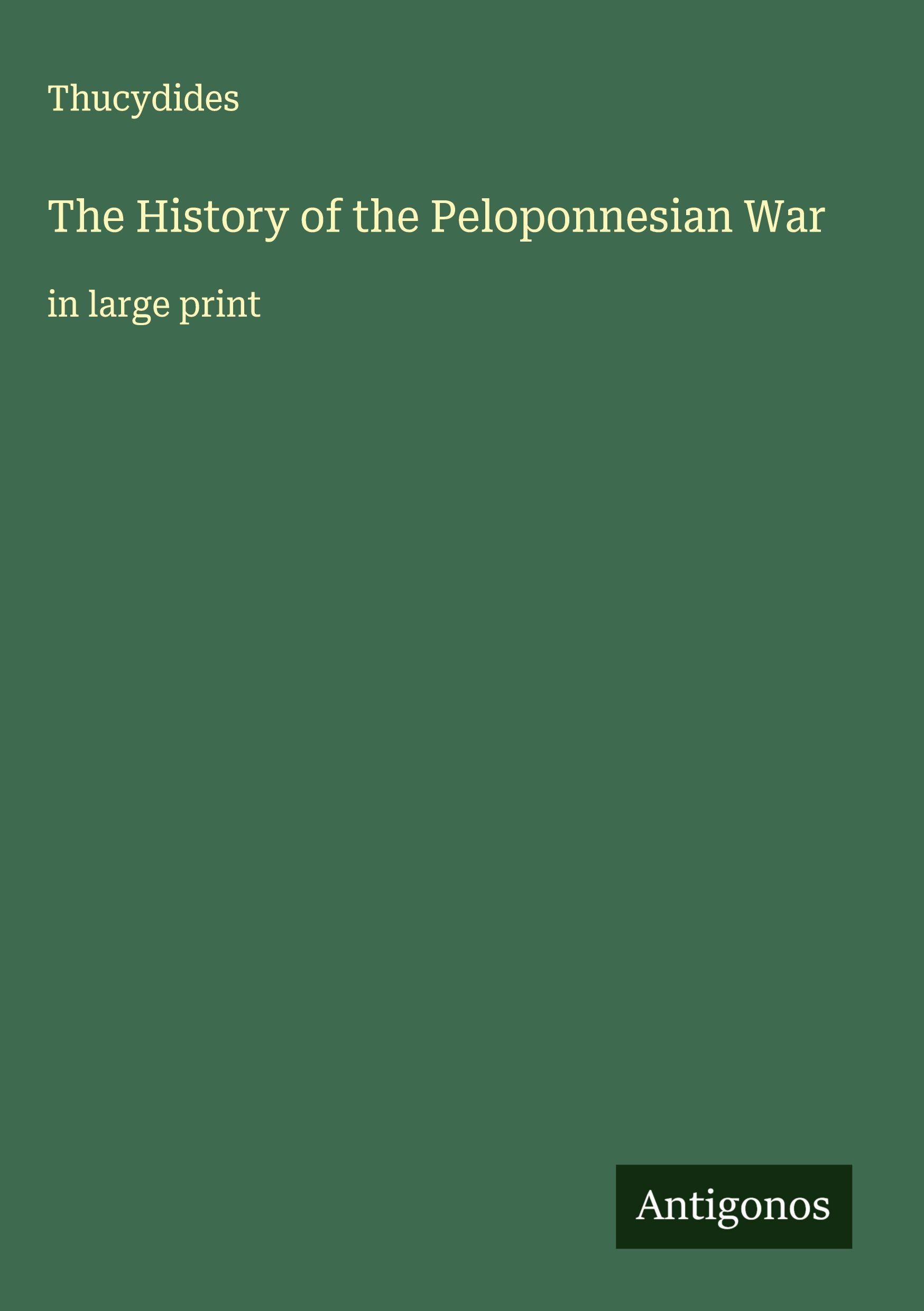 Vorderes Coverbild The History of the Peloponnesian War