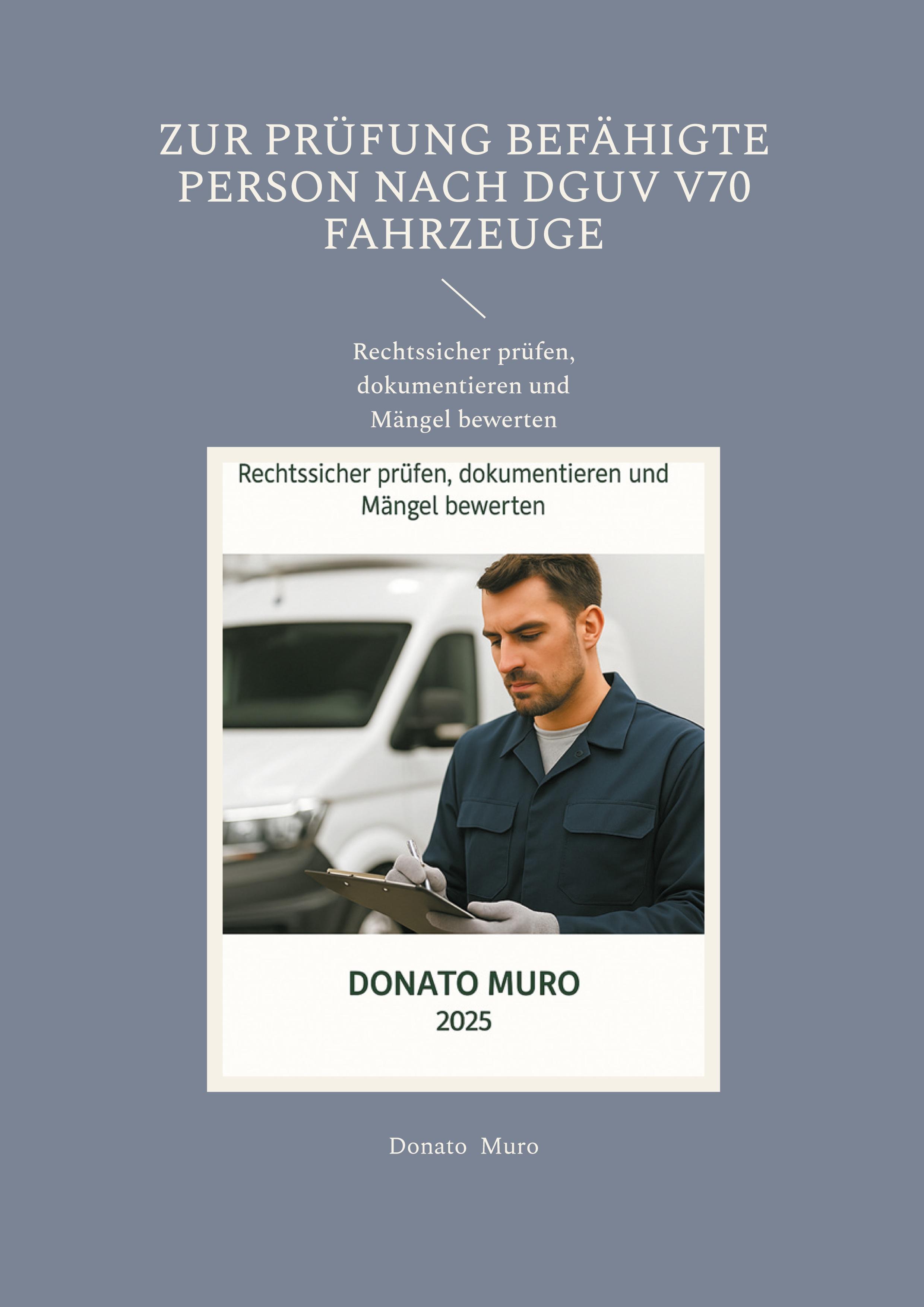 Vorderes Coverbild Zur Prüfung befähigte Person nach DGUV V70 Fahrzeuge