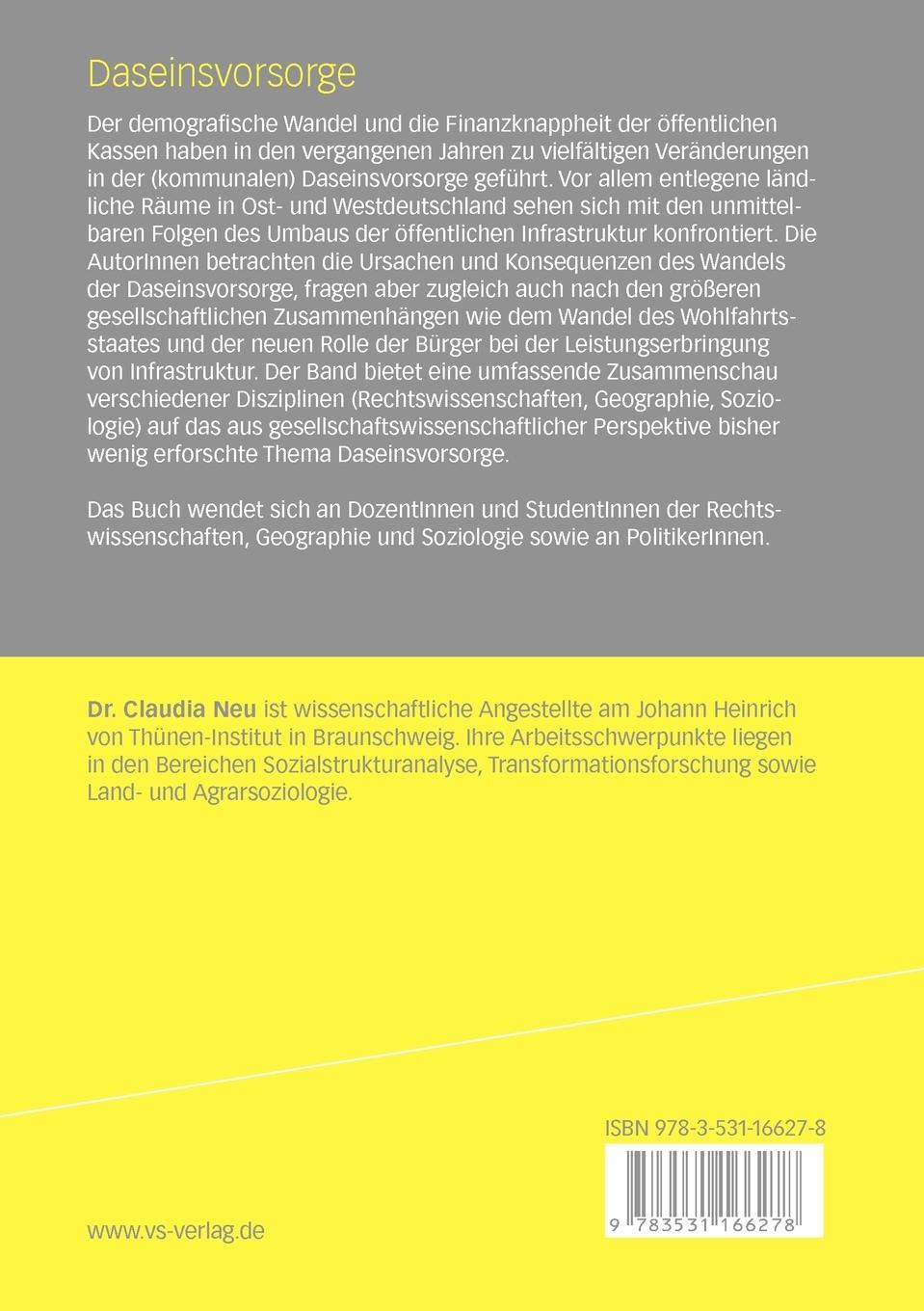 Rückseitencover Daseinsvorsorge