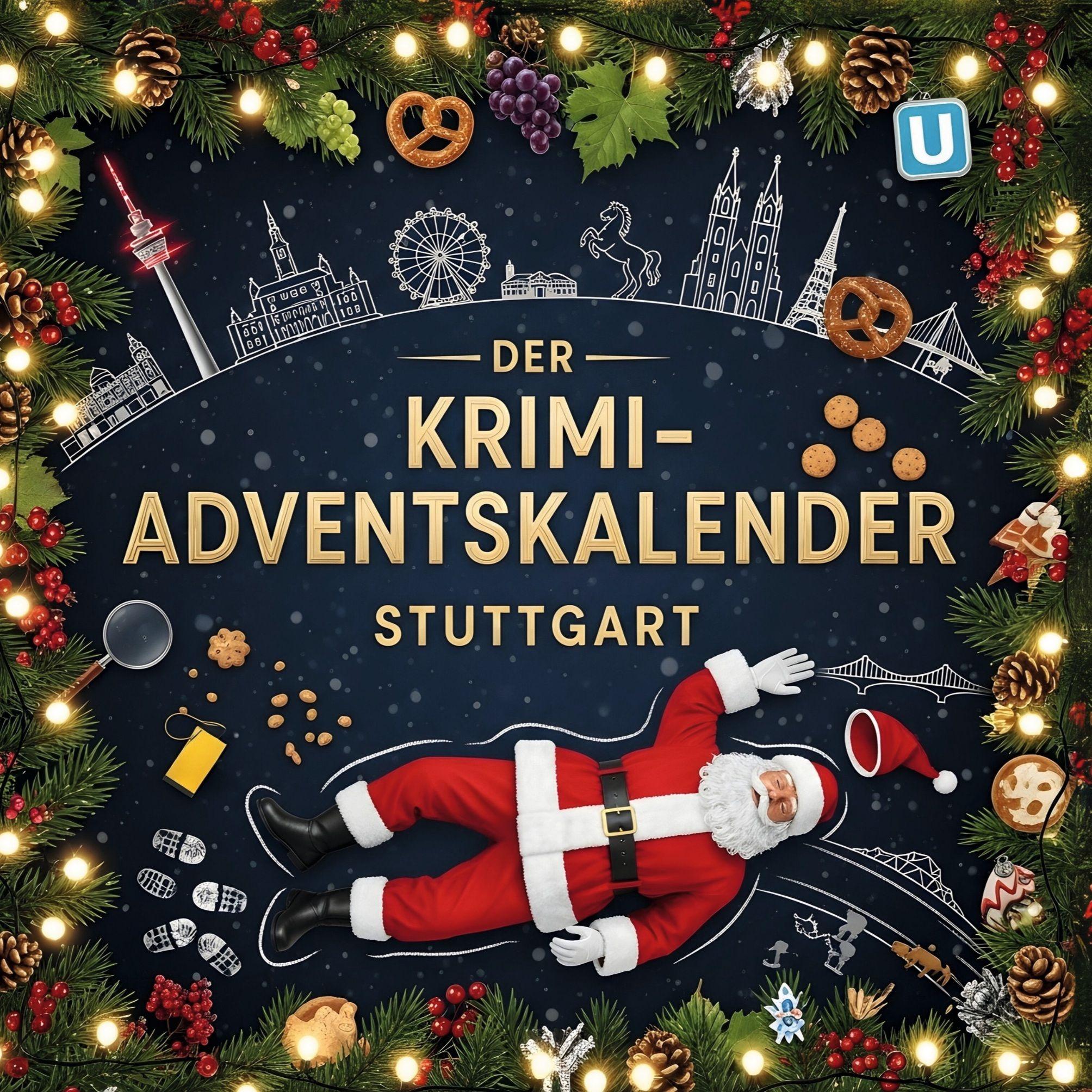 Vorderes Coverbild Der Krimi-Adventskalender Stuttgart