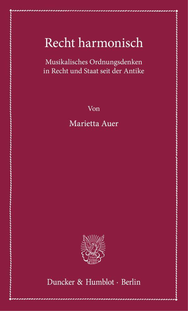 Vorderes Coverbild Recht harmonisch