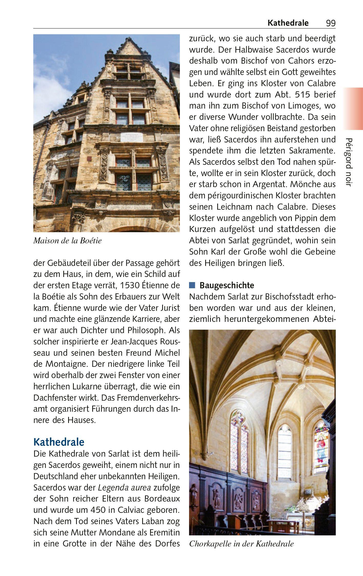 Beispielinhalt (Bild) TRESCHER Reiseführer Périgord