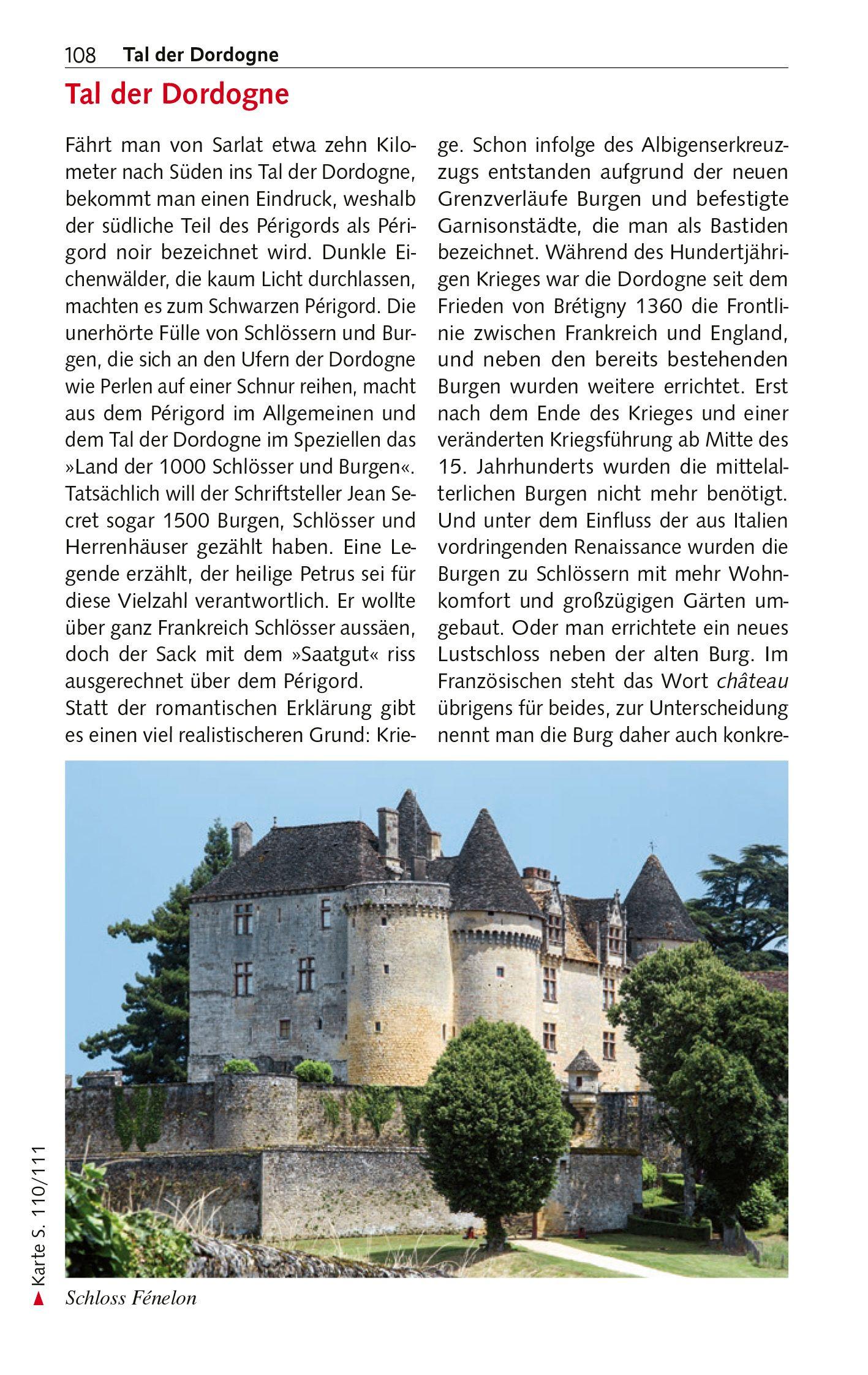 Beispielinhalt (Bild) TRESCHER Reiseführer Périgord