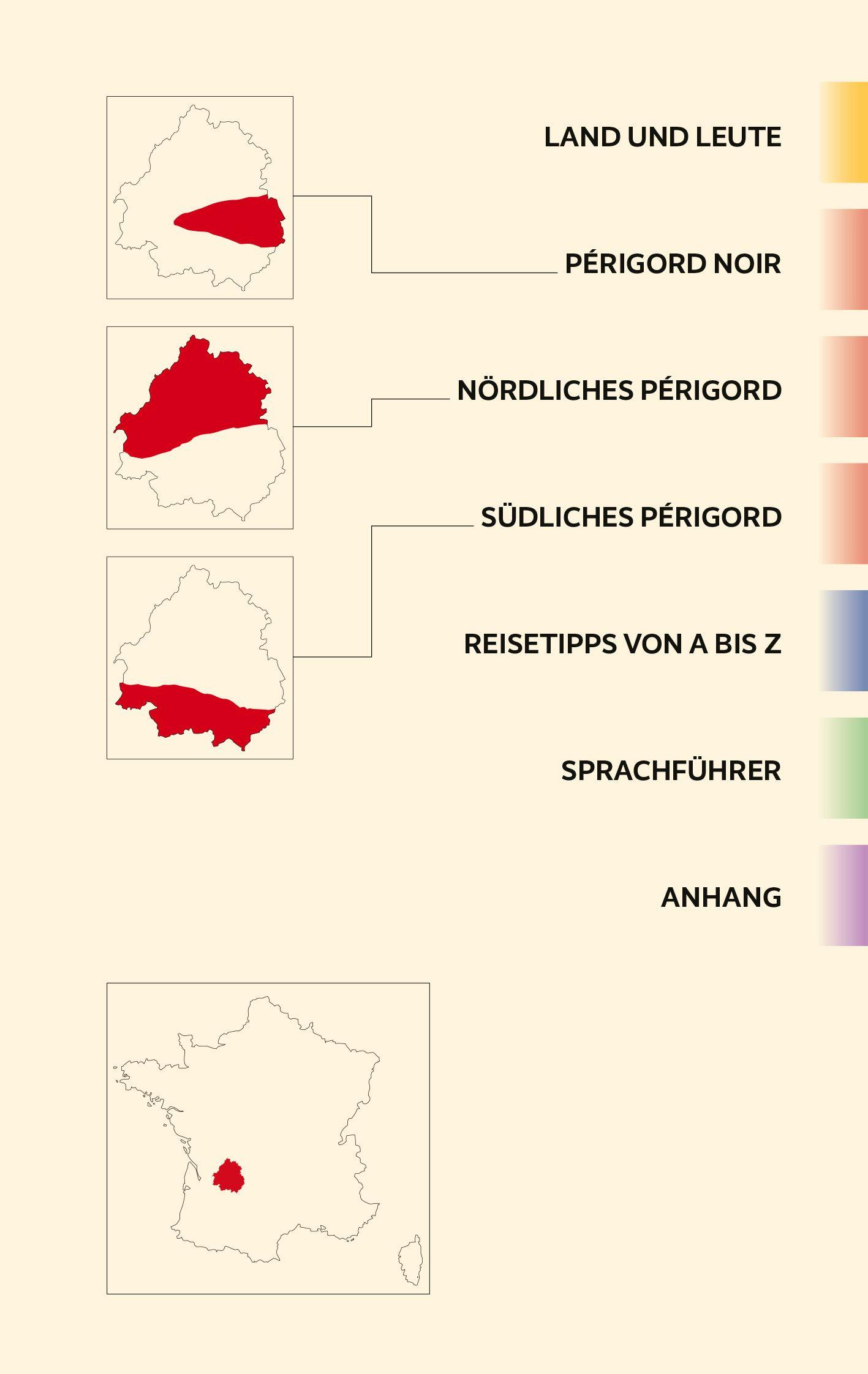 Beispielinhalt (Bild) TRESCHER Reiseführer Périgord