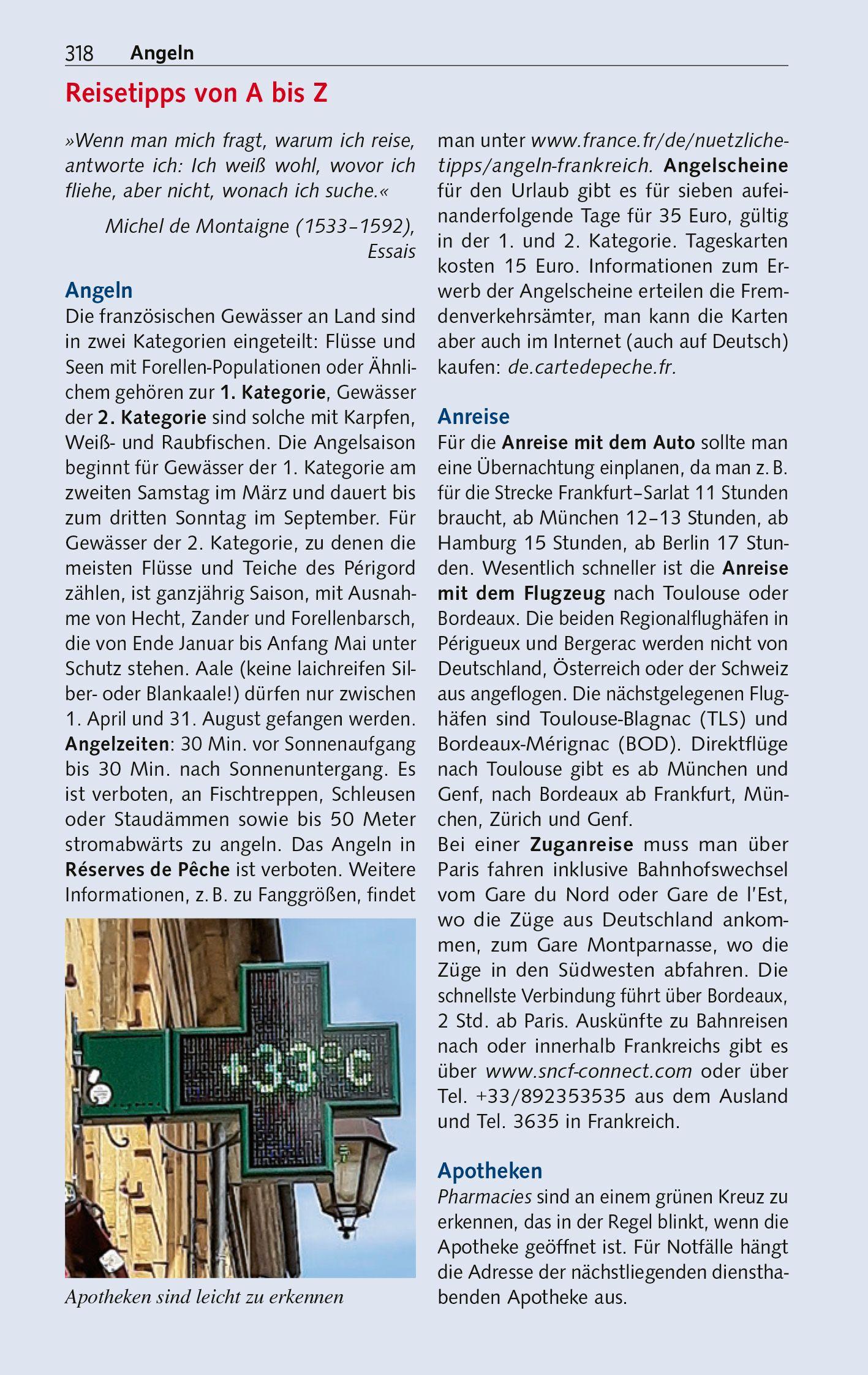 Beispielinhalt (Bild) TRESCHER Reiseführer Périgord