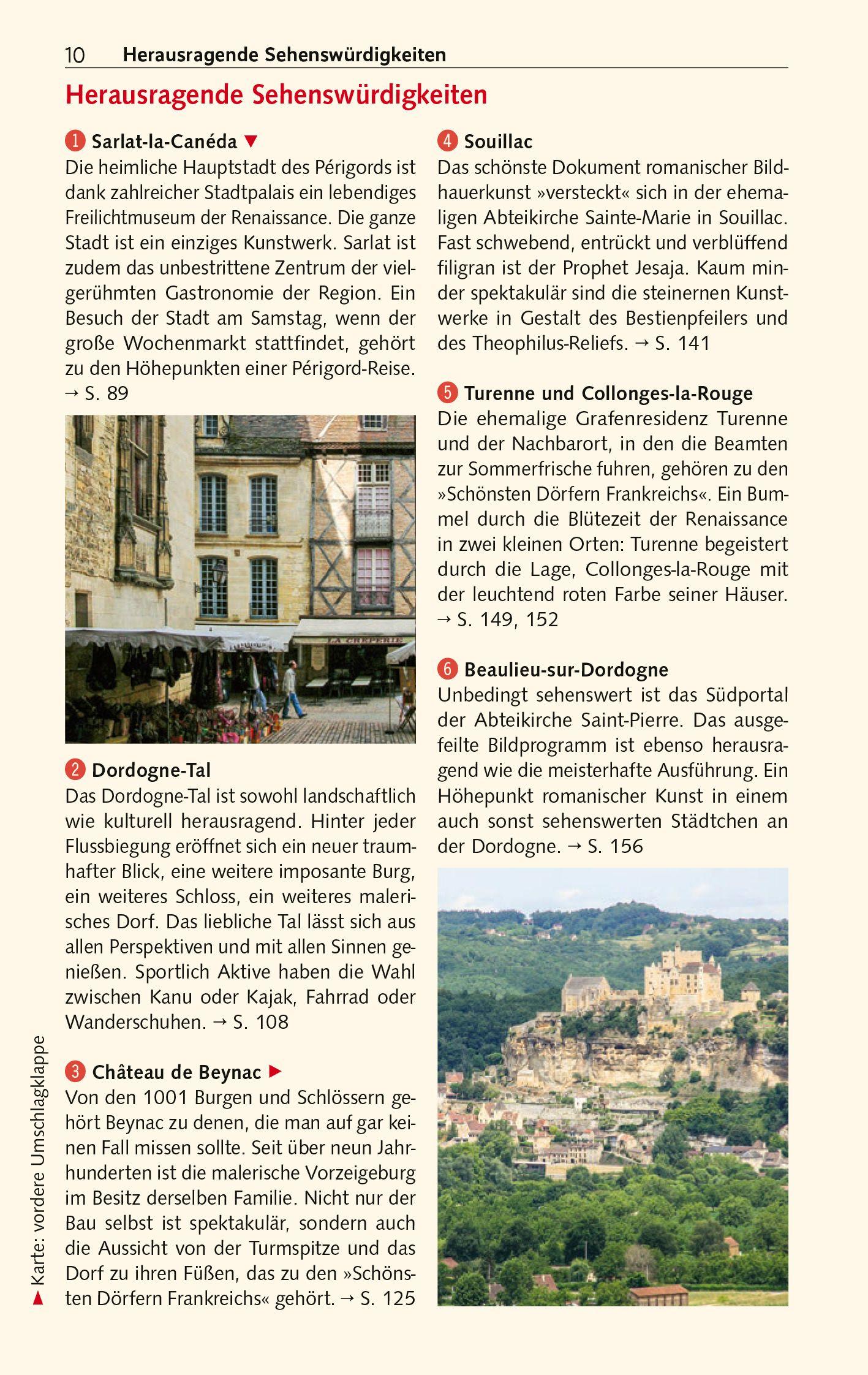 Beispielinhalt (Bild) TRESCHER Reiseführer Périgord