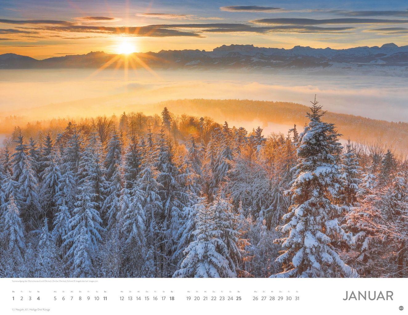 Beispielinhalt (Bild) Sonnenzauber Posterkalender 2026