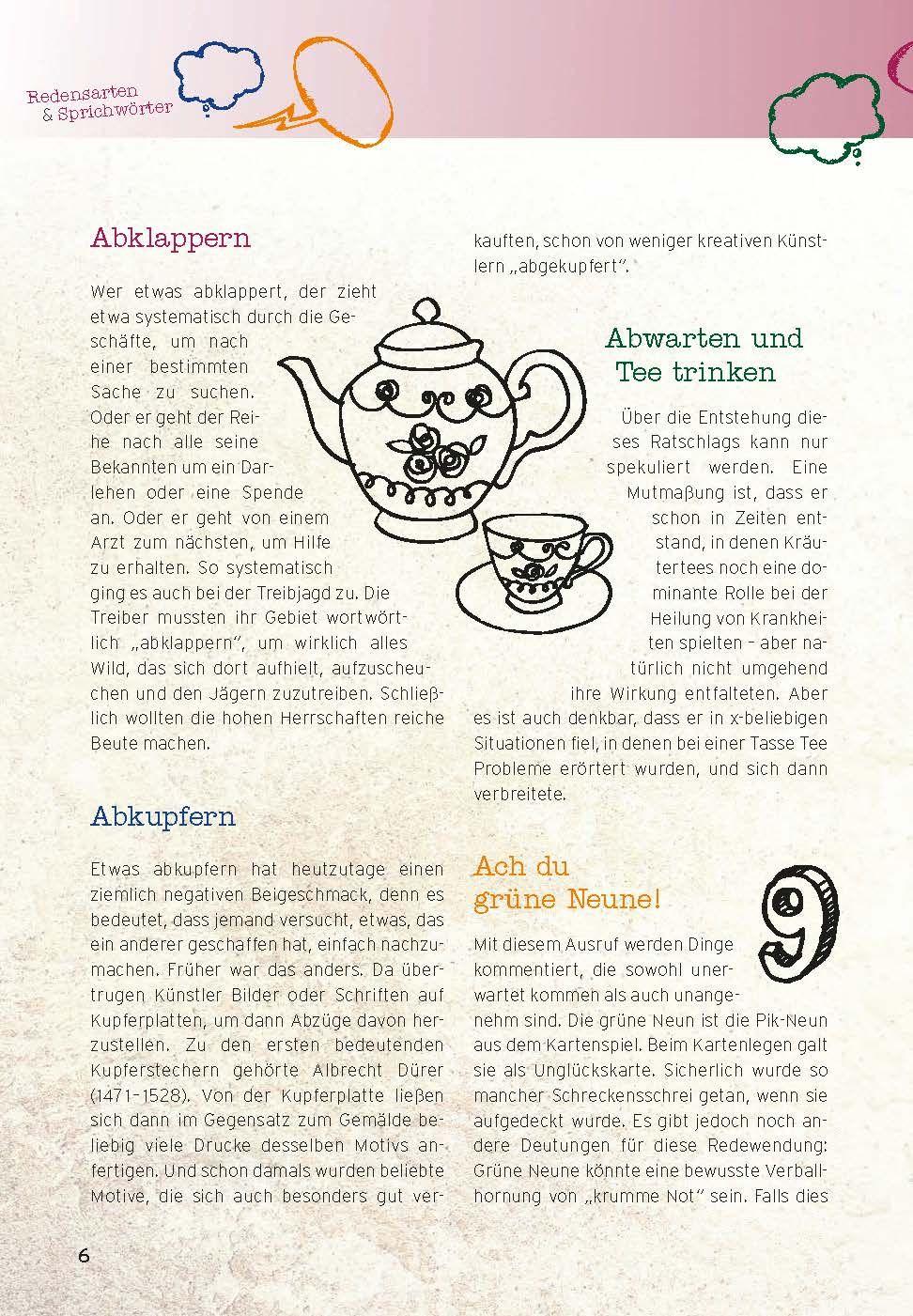 Beispielinhalt (Bild) Redensarten & Sprichwörter