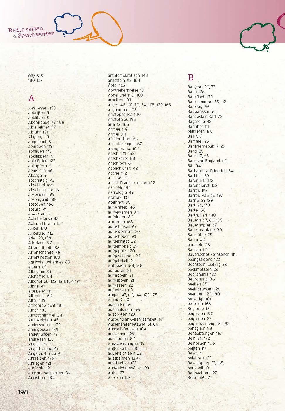 Beispielinhalt (Bild) Redensarten & Sprichwörter