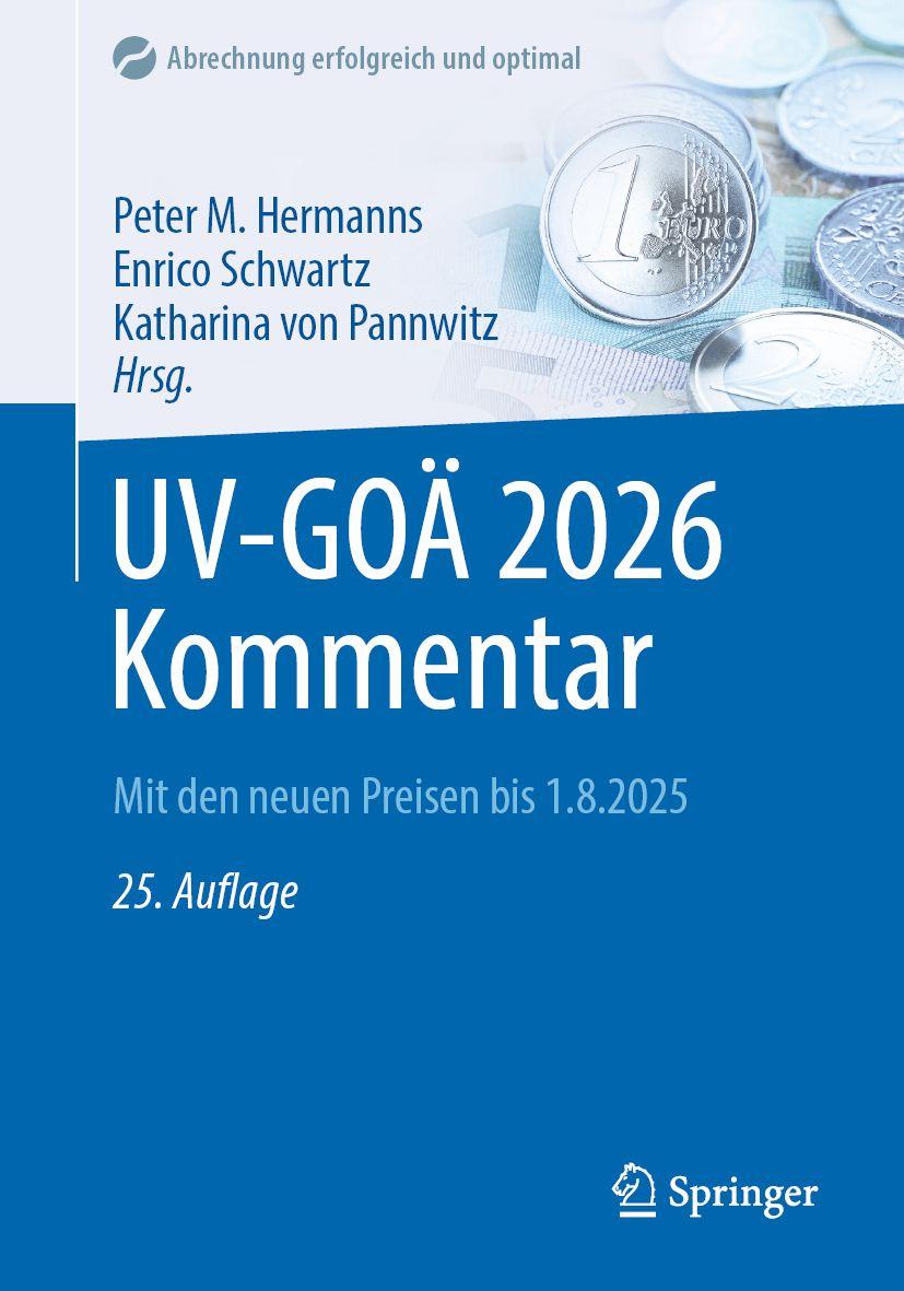 Vorderes Coverbild UV-GOÄ 2026 Kommentar