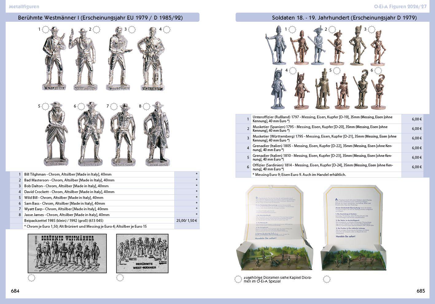 Beispielinhalt (Bild) O-Ei-A Figuren 2026/27 - Der Preisführer für Figuren aus dem Überraschungsei!