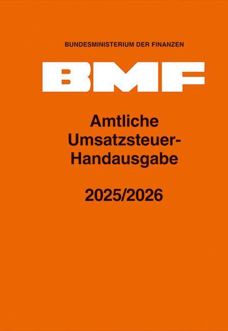 Vorderes Coverbild Amtliche Umsatzsteuer-Handausgabe 2025/2026