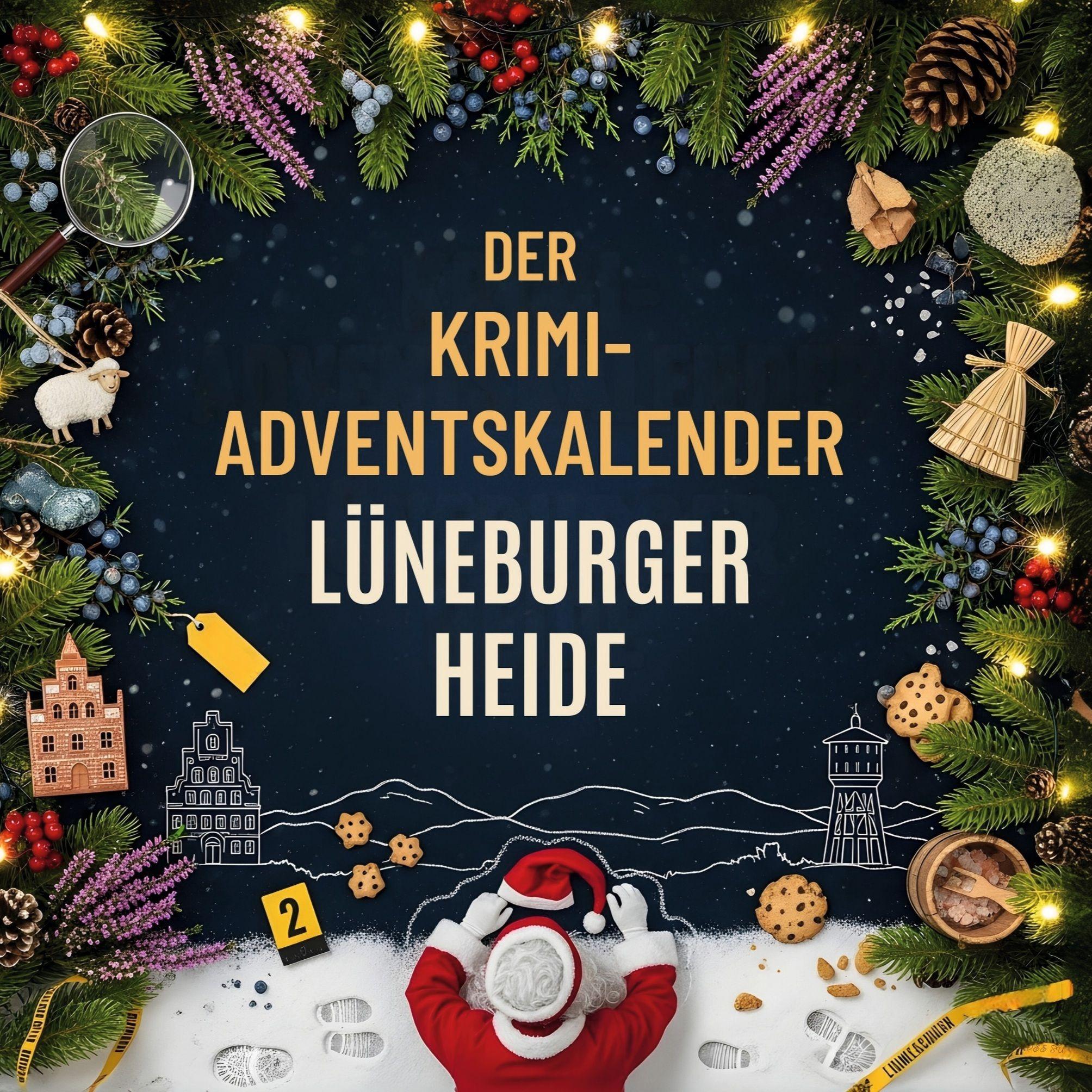 Vorderes Coverbild Der Krimi-Adventskalender Lüneburger Heide