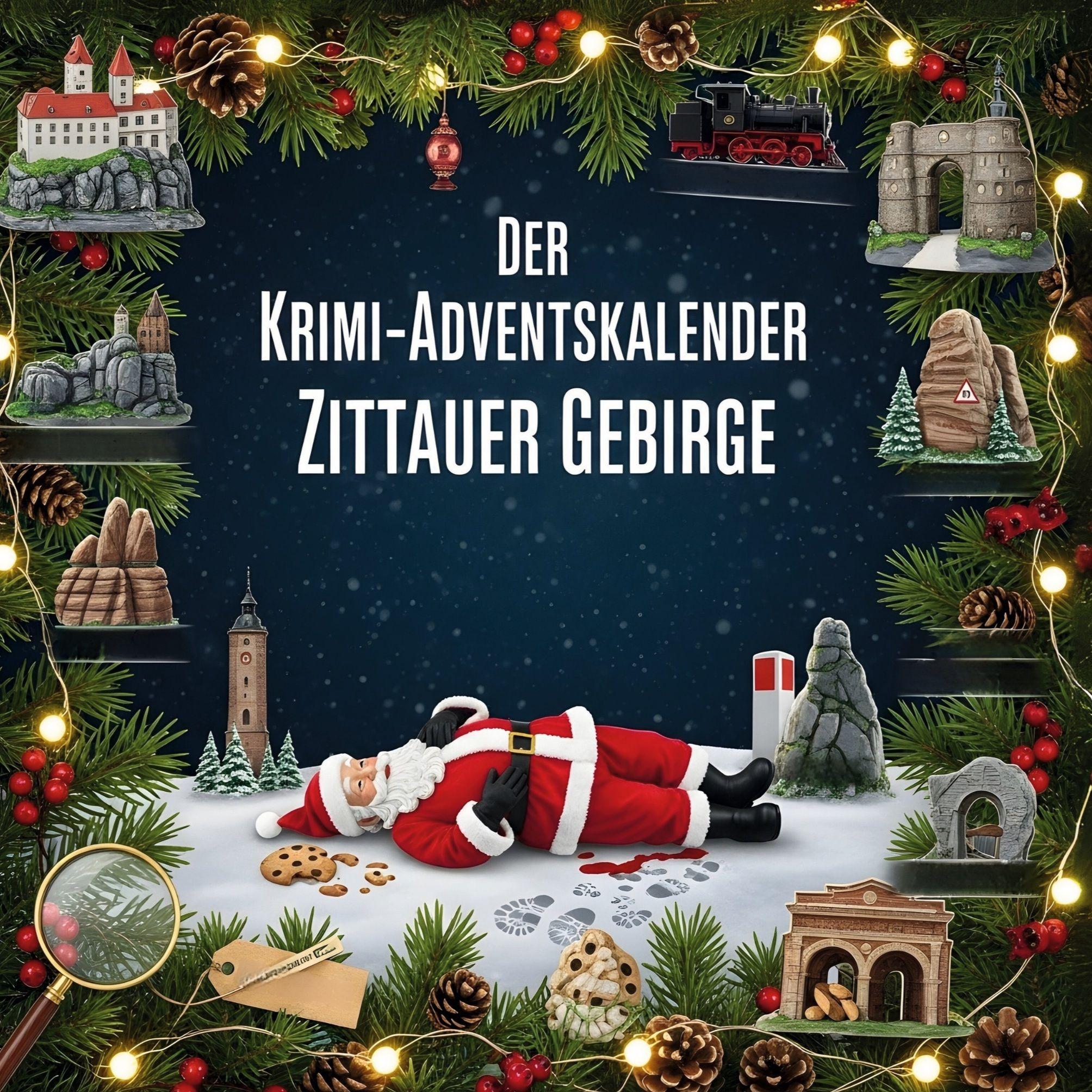 Vorderes Coverbild Der Krimi-Adventskalender Zittauer Gebirge