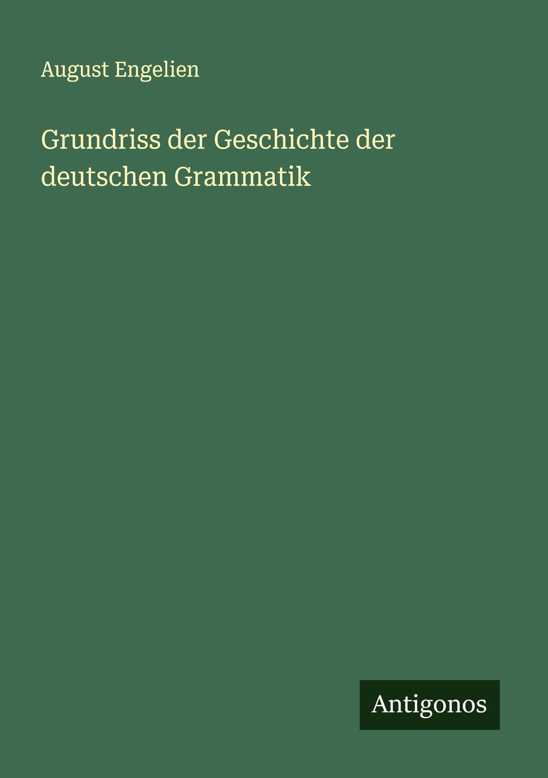 Vorderes Coverbild Grundriss der Geschichte der deutschen Grammatik
