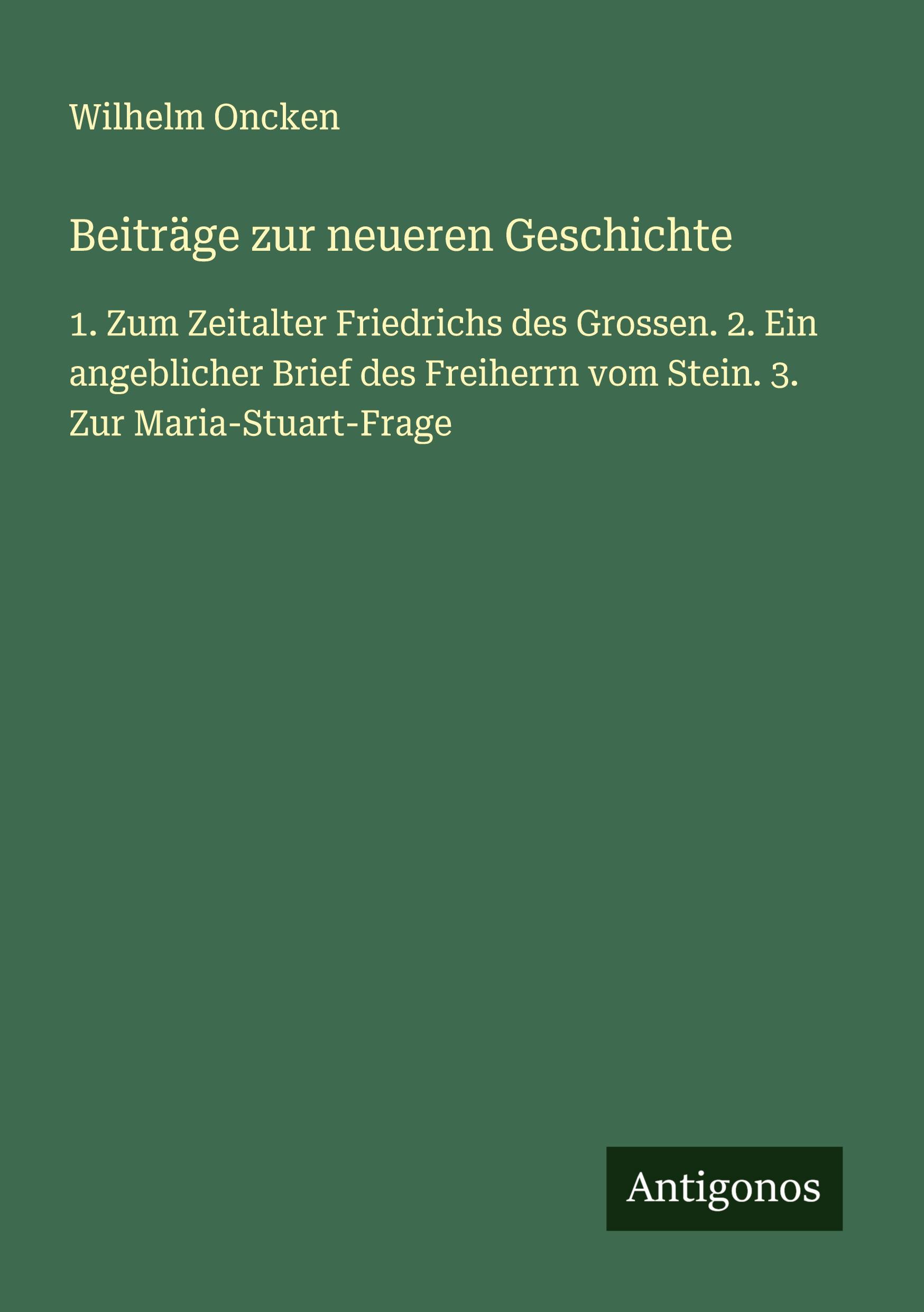 Vorderes Coverbild Beiträge zur neueren Geschichte