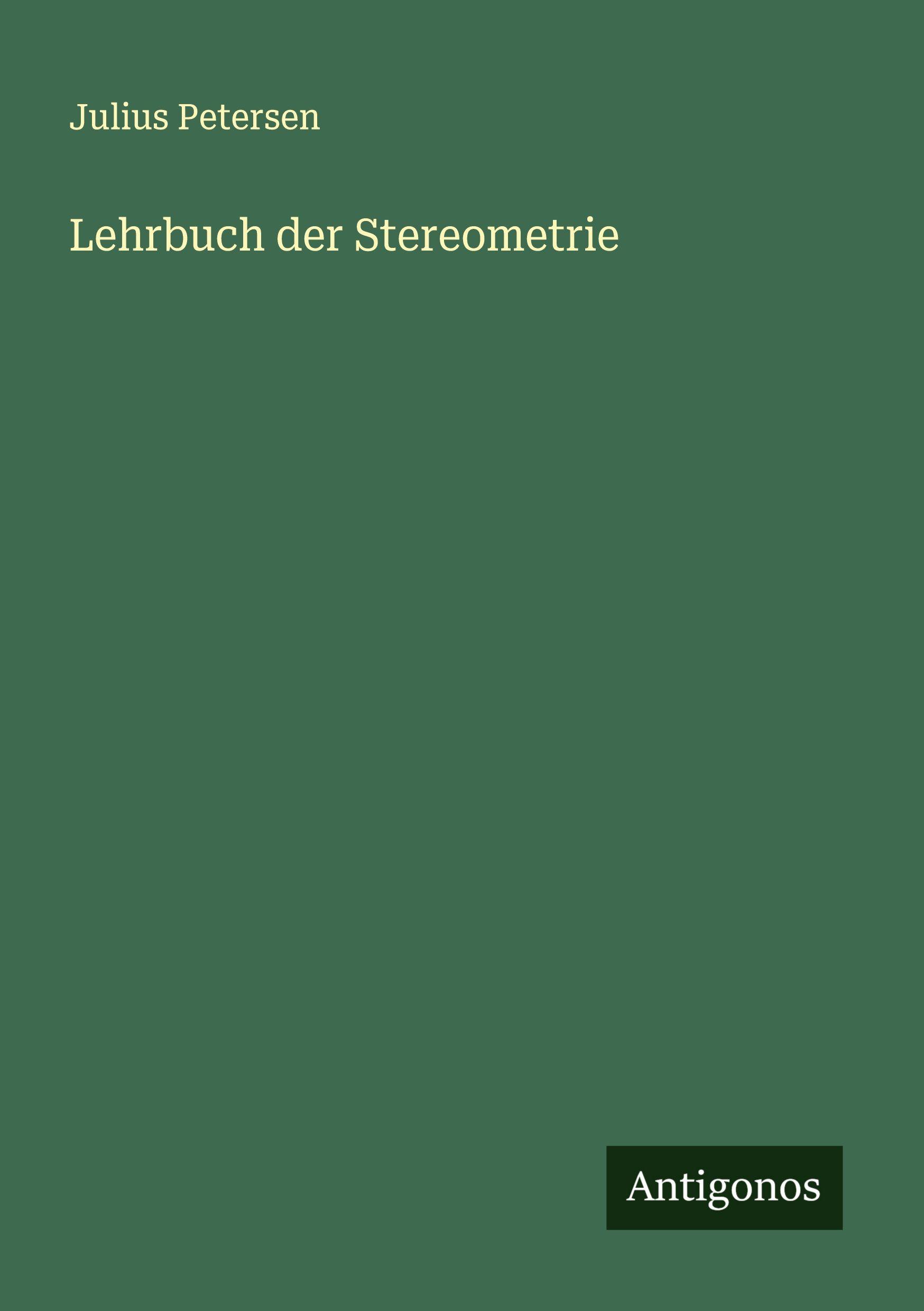 Vorderes Coverbild Lehrbuch der Stereometrie