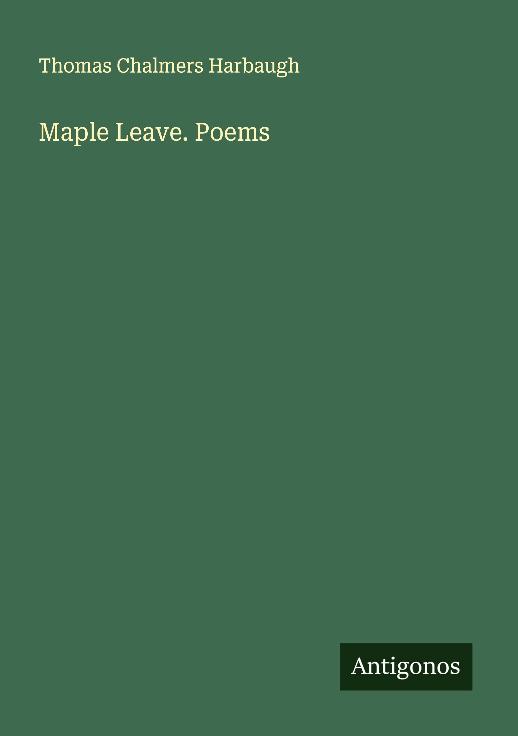 Vorderes Coverbild Maple Leave. Poems