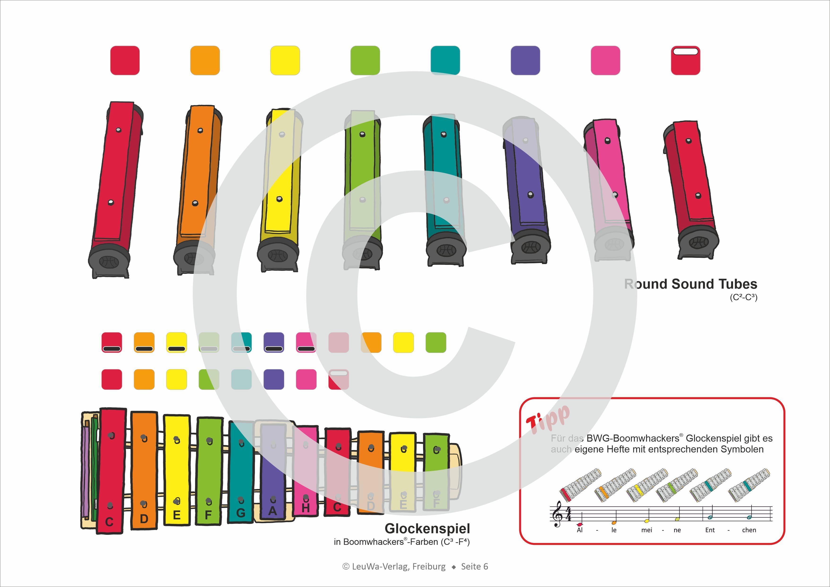 Beispielinhalt (Bild) Einfacher!-Geht-Nicht: 24 Weihnachtslieder für die RAINBOW Instrumente (+Play-Along-Streaming) | LeuWa