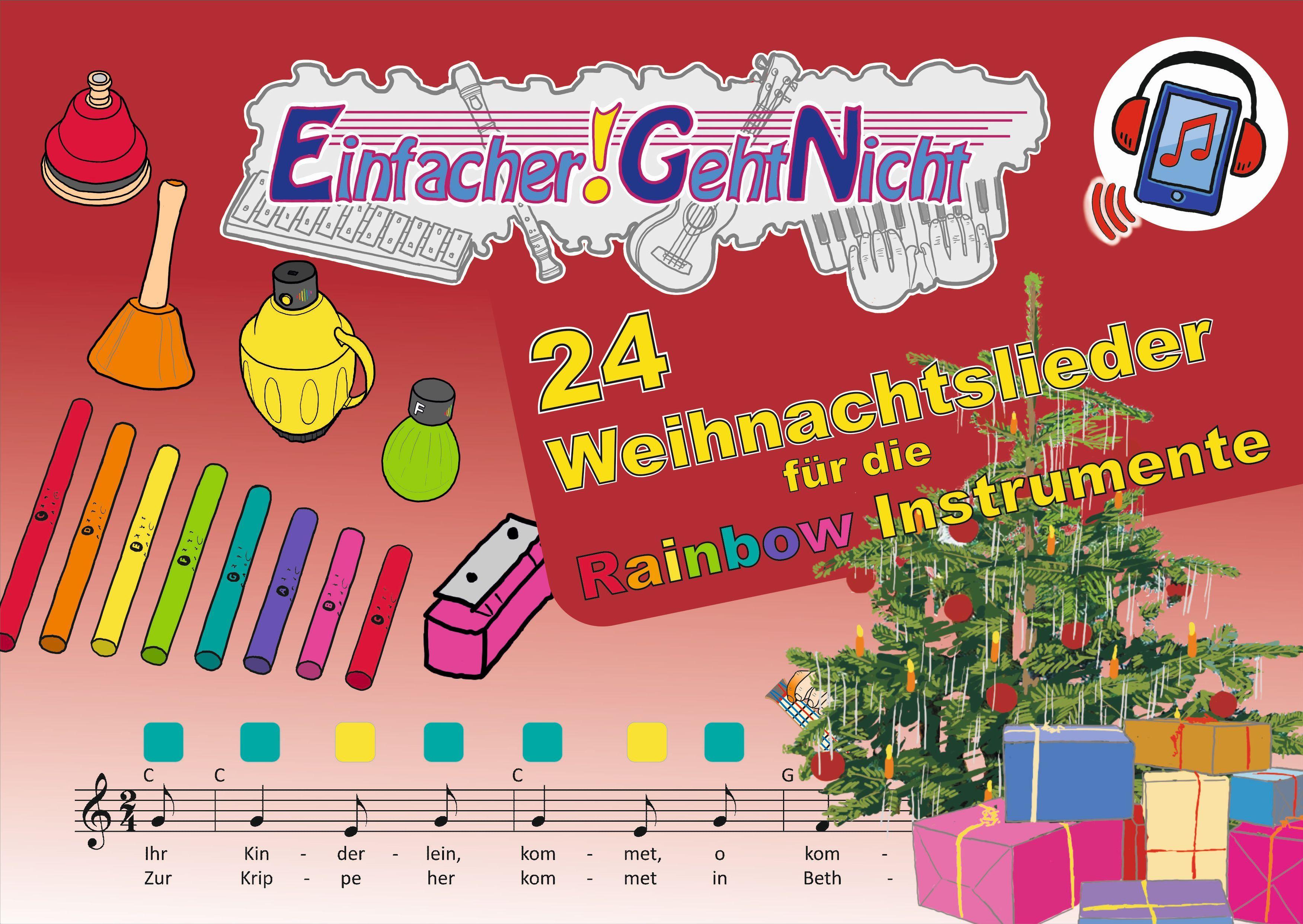 Vorderes Coverbild Einfacher!-Geht-Nicht: 24 Weihnachtslieder für die RAINBOW Instrumente (+Play-Along-Streaming) | LeuWa