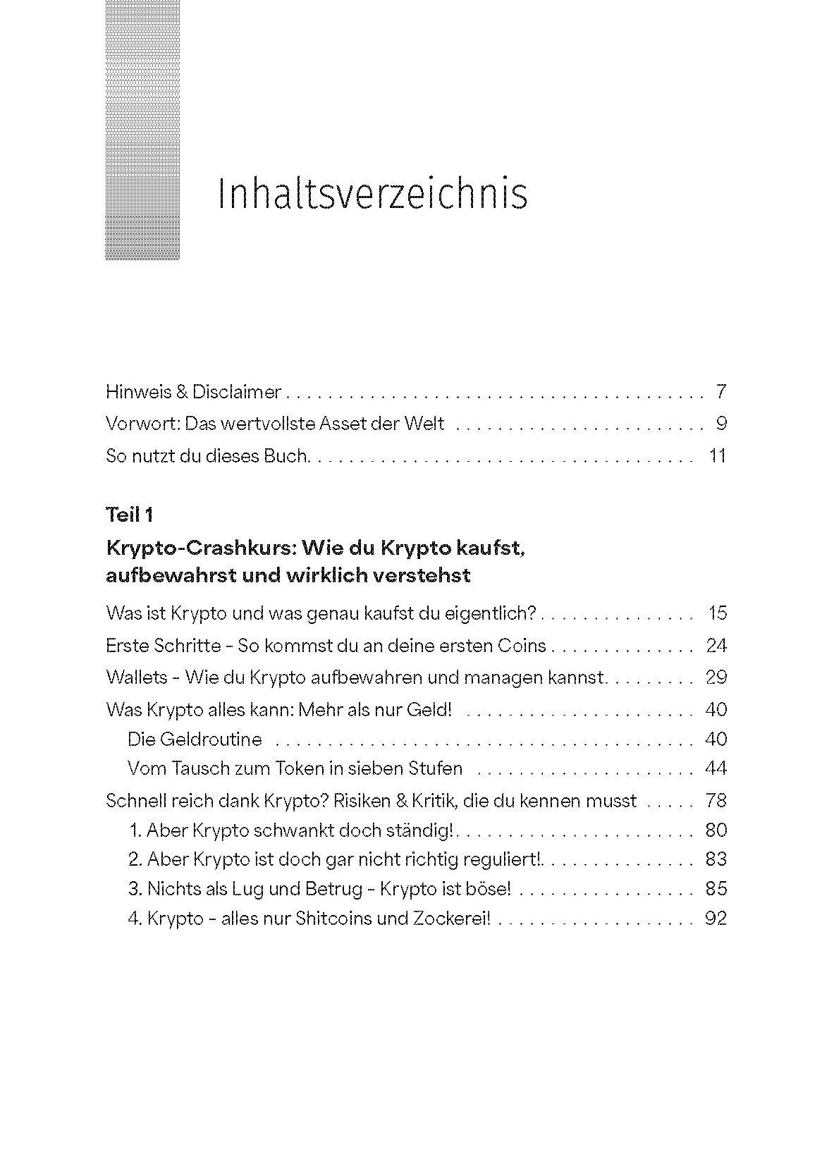 Beispielinhalt (Bild) Der Krypto Kompass