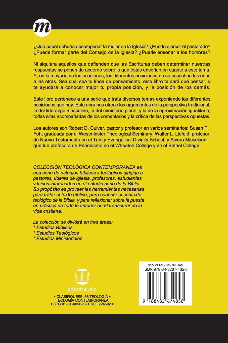 Rückseitencover La Mujeres En El Ministerio