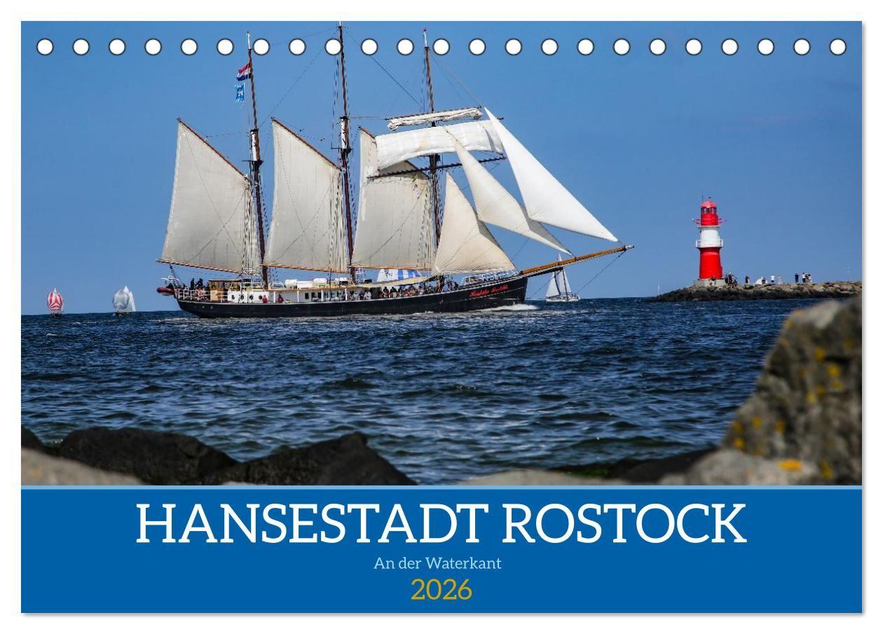 Vorderes Coverbild Hansestadt Rostock (Tischkalender 2026 DIN A5 quer), CALVENDO Monatskalender