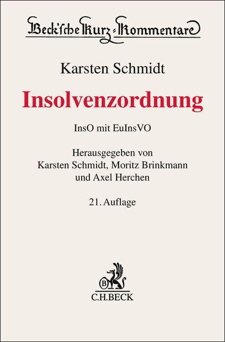 Vorderes Coverbild Insolvenzordnung. InsO