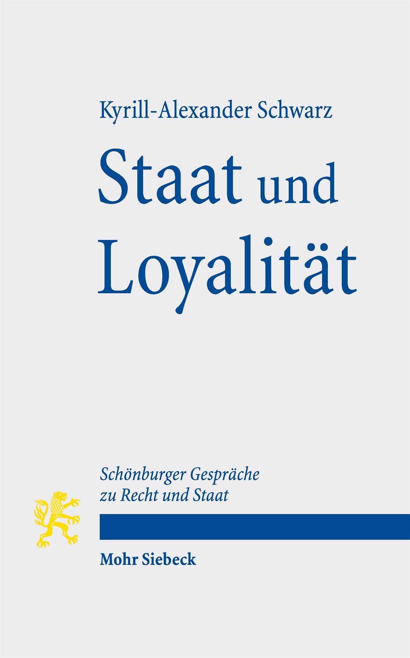 Vorderes Coverbild Staat und Loyalität
