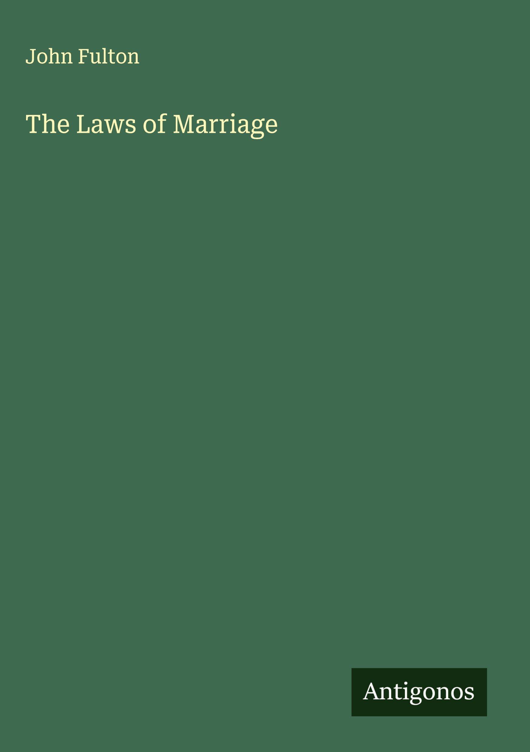 Vorderes Coverbild The Laws of Marriage
