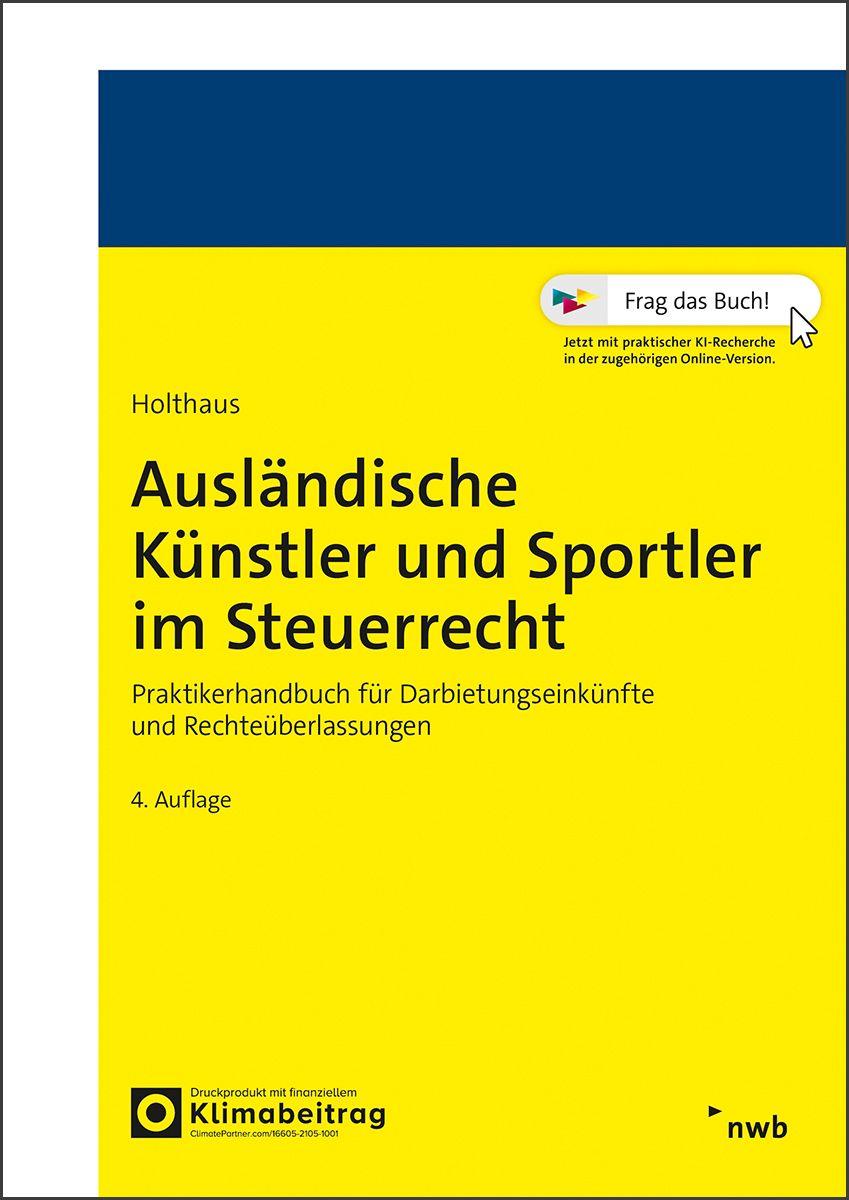 Vorderes Coverbild Ausländische Künstler und Sportler im Steuerrecht