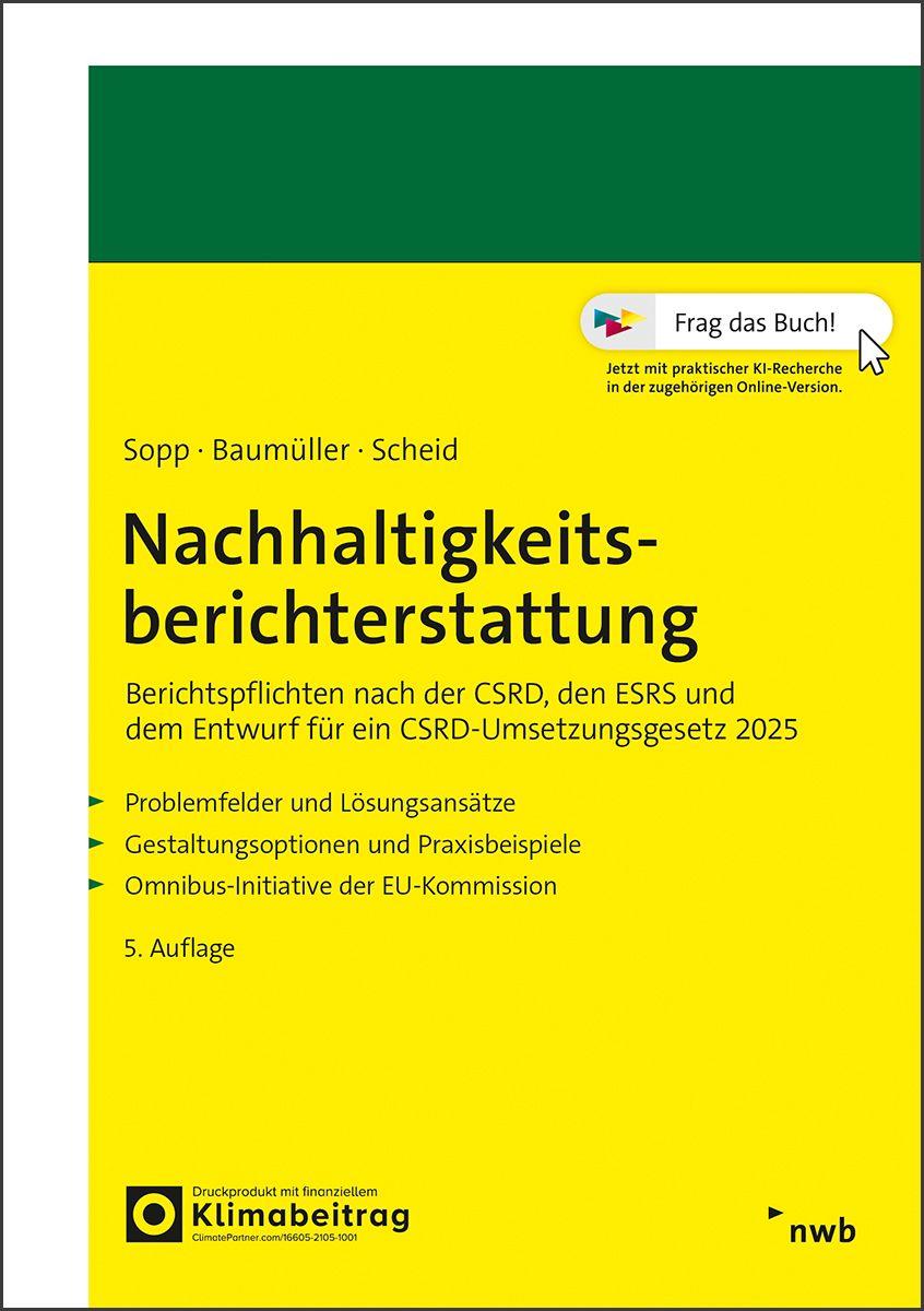 Vorderes Coverbild Nachhaltigkeitsberichterstattung