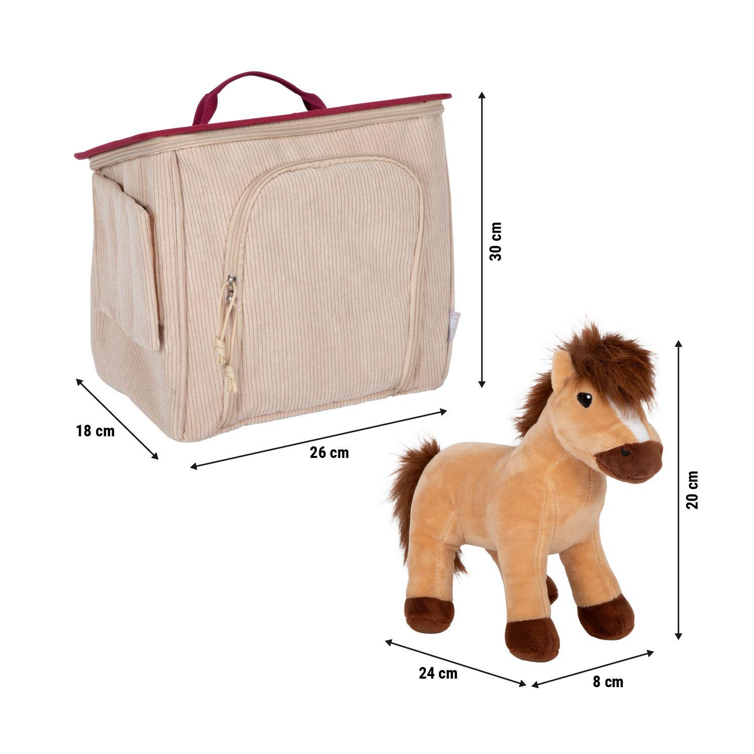 Beispielinhalt (Bild) Spielset Pferd mit Stall und Zubehör in der Tasche