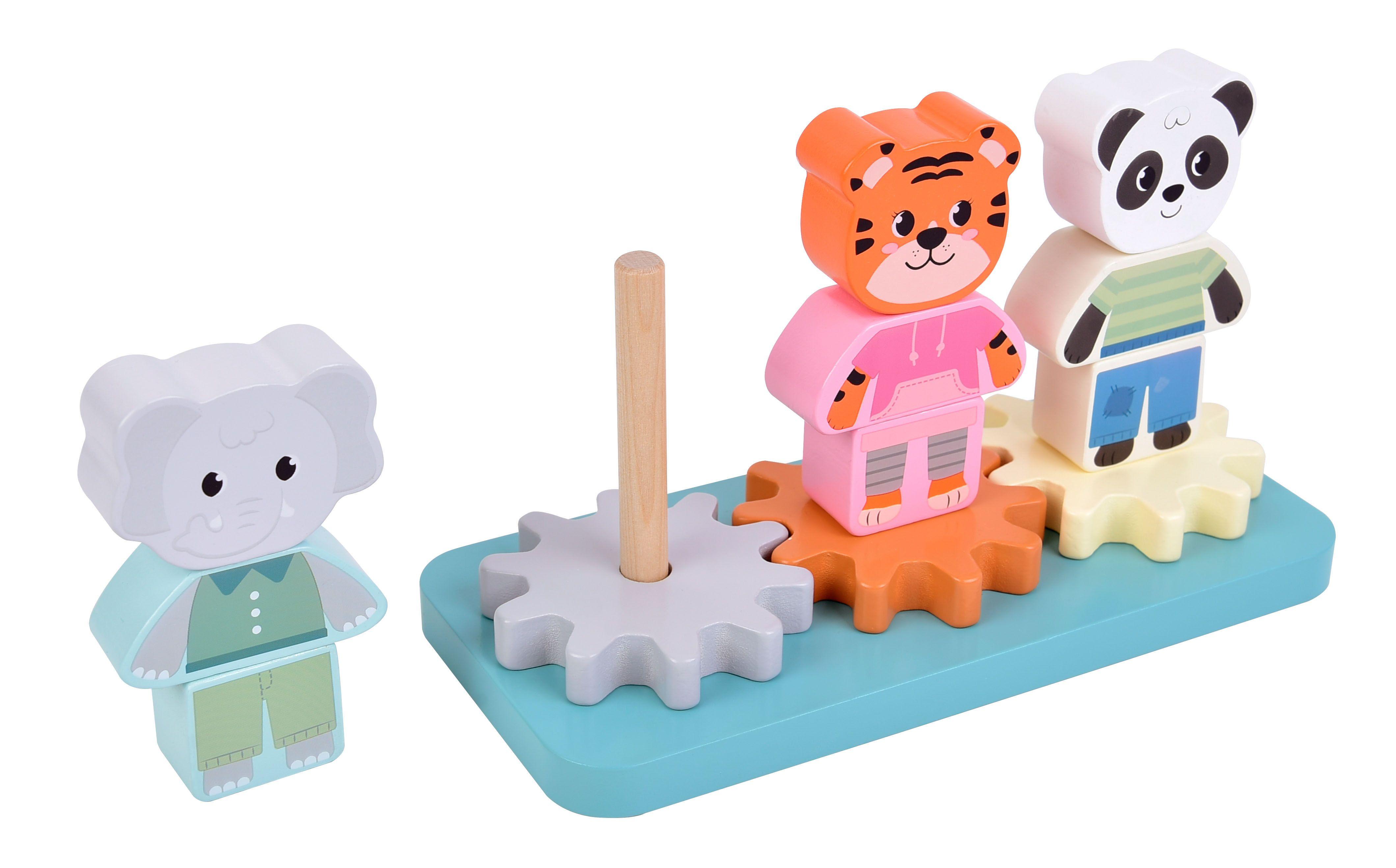 Vorderes Coverbild Stapelspiel mit Zahnrad "Jungle Friends"