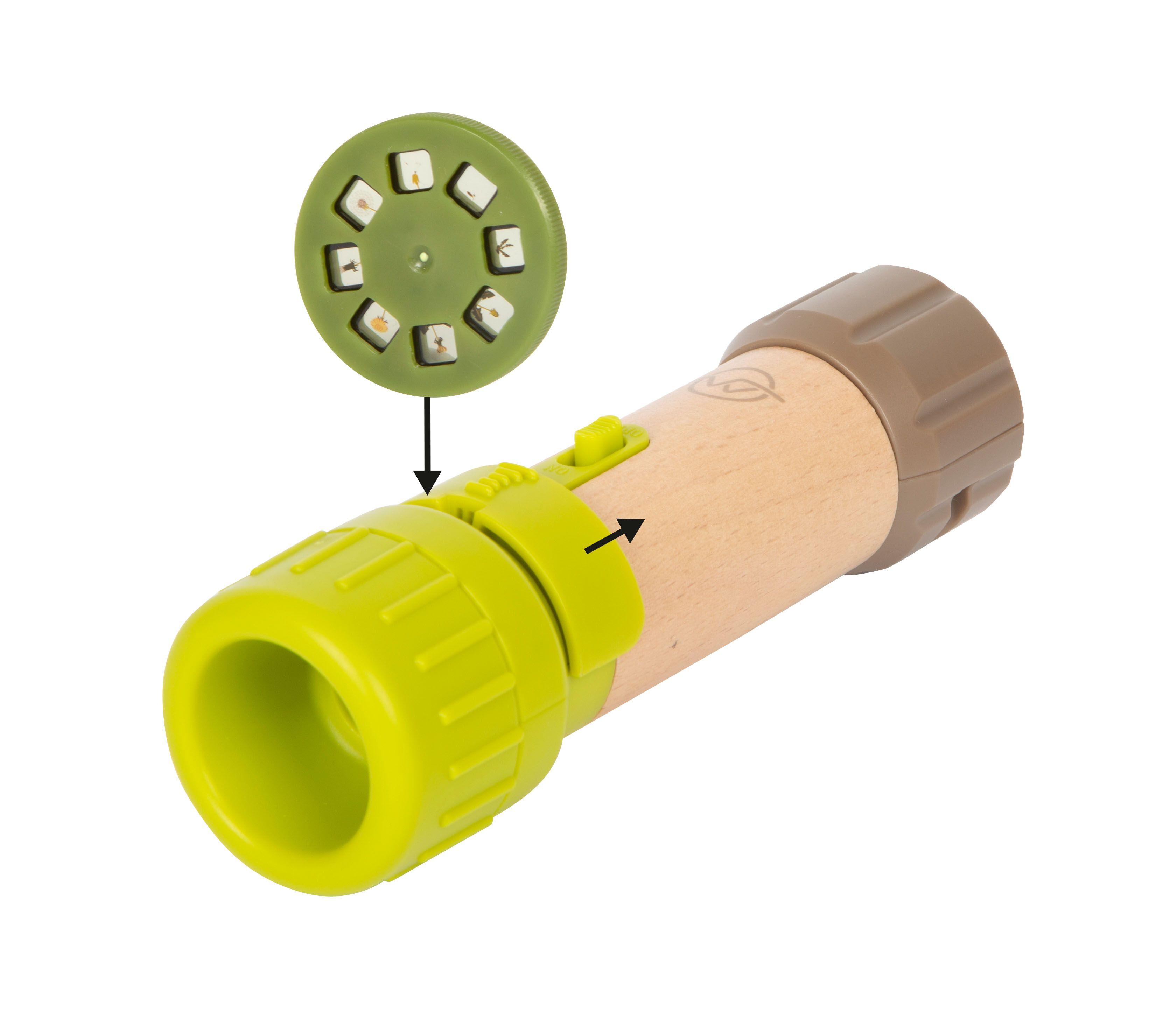 Beispielinhalt (Bild) Taschenlampe und Projektor "Discover"