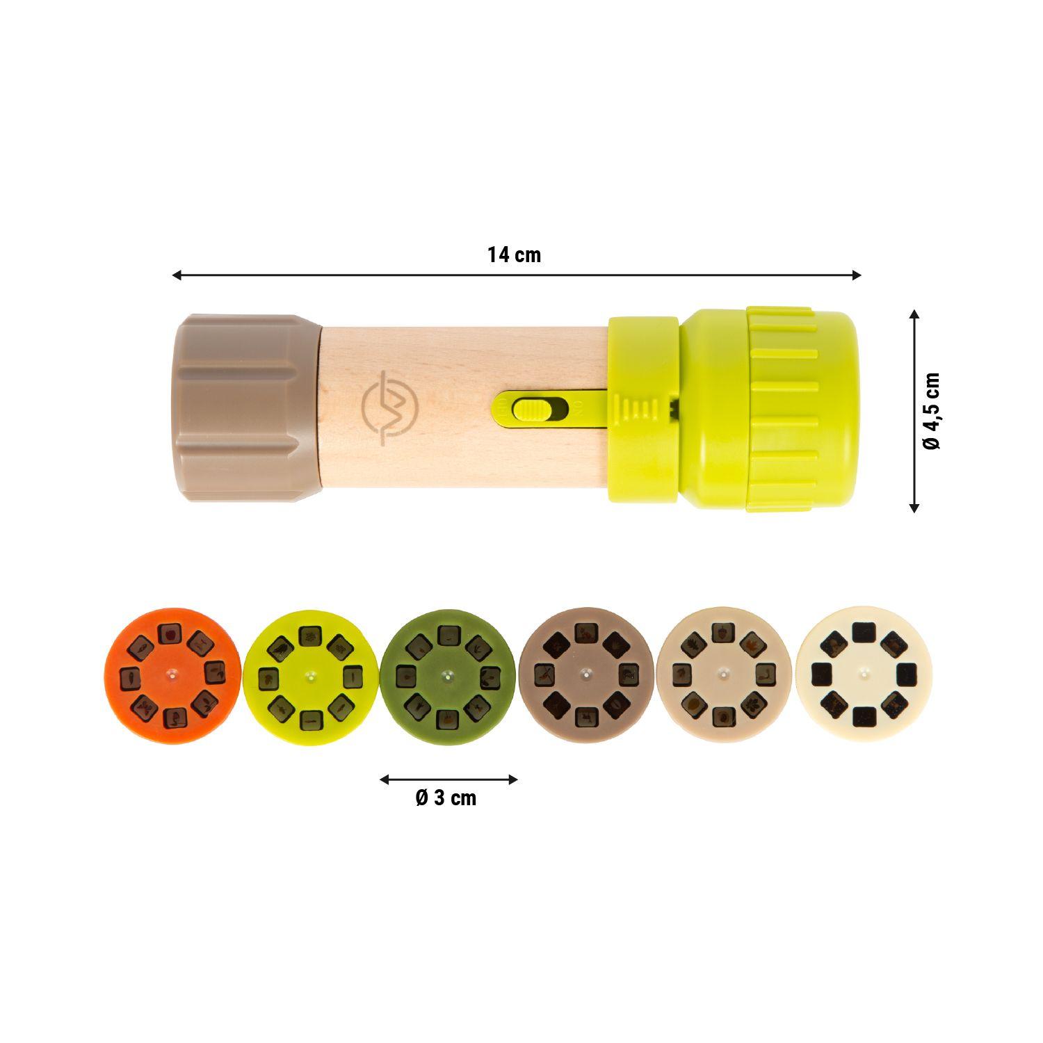 Beispielinhalt (Bild) Taschenlampe und Projektor "Discover"