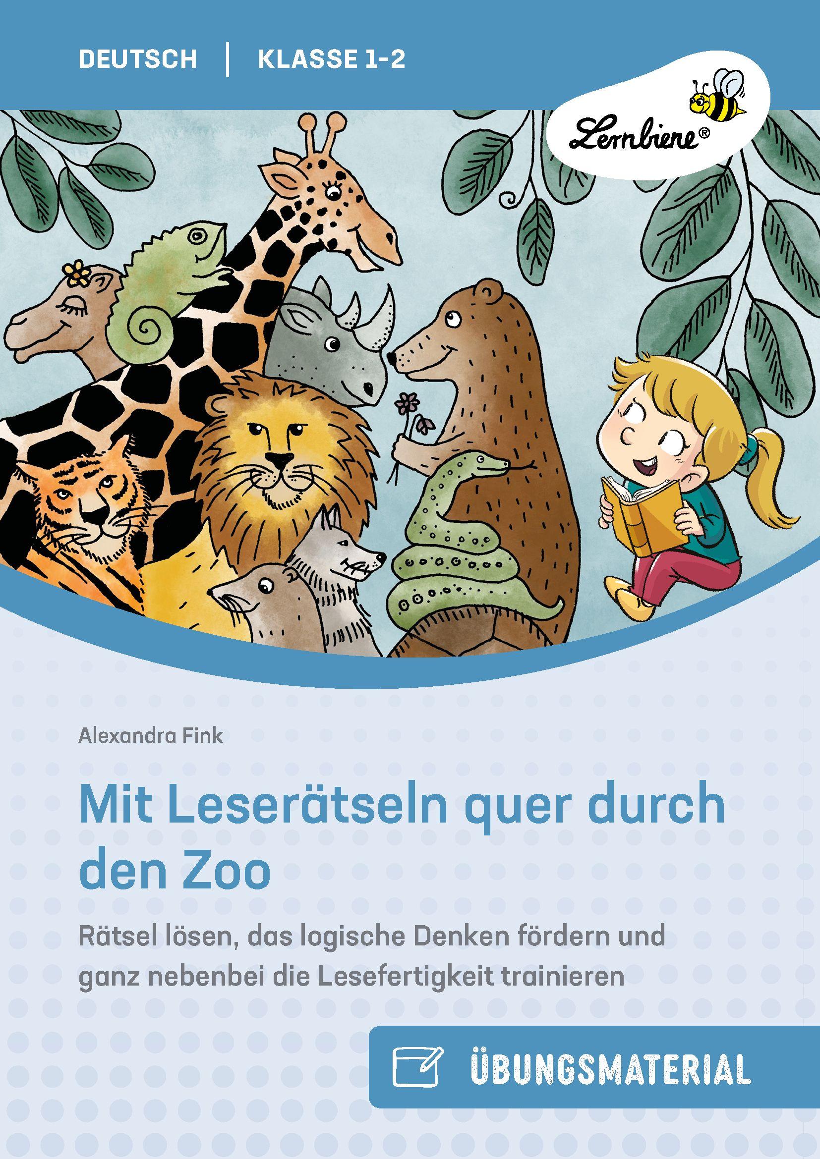 Vorderes Coverbild Mit Leserätseln quer durch den Zoo