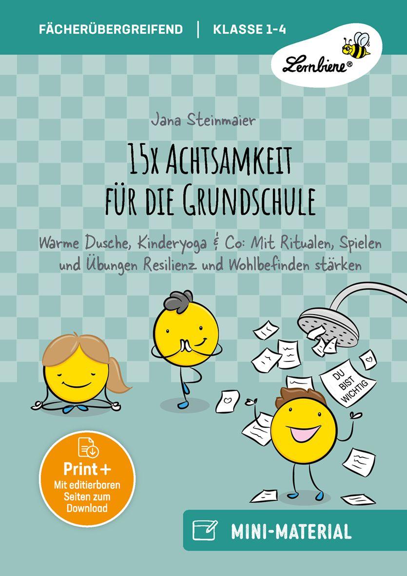 Vorderes Coverbild 15x Achtsamkeit für die Grundschule