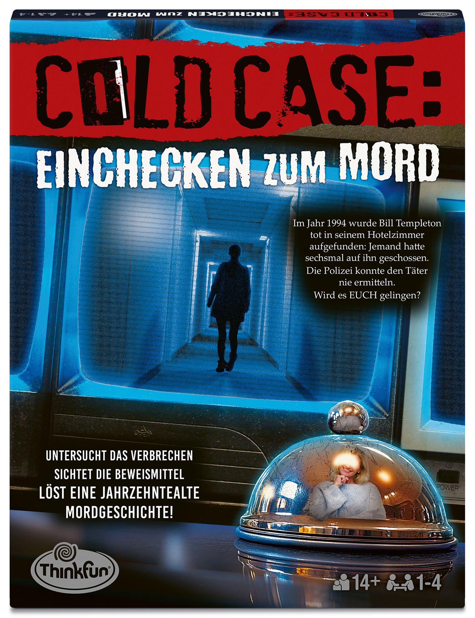 Vorderes Coverbild ThinkFun Cold Case: Einchecken zum Mord - Kombinationsspiel ab 14 Jahre