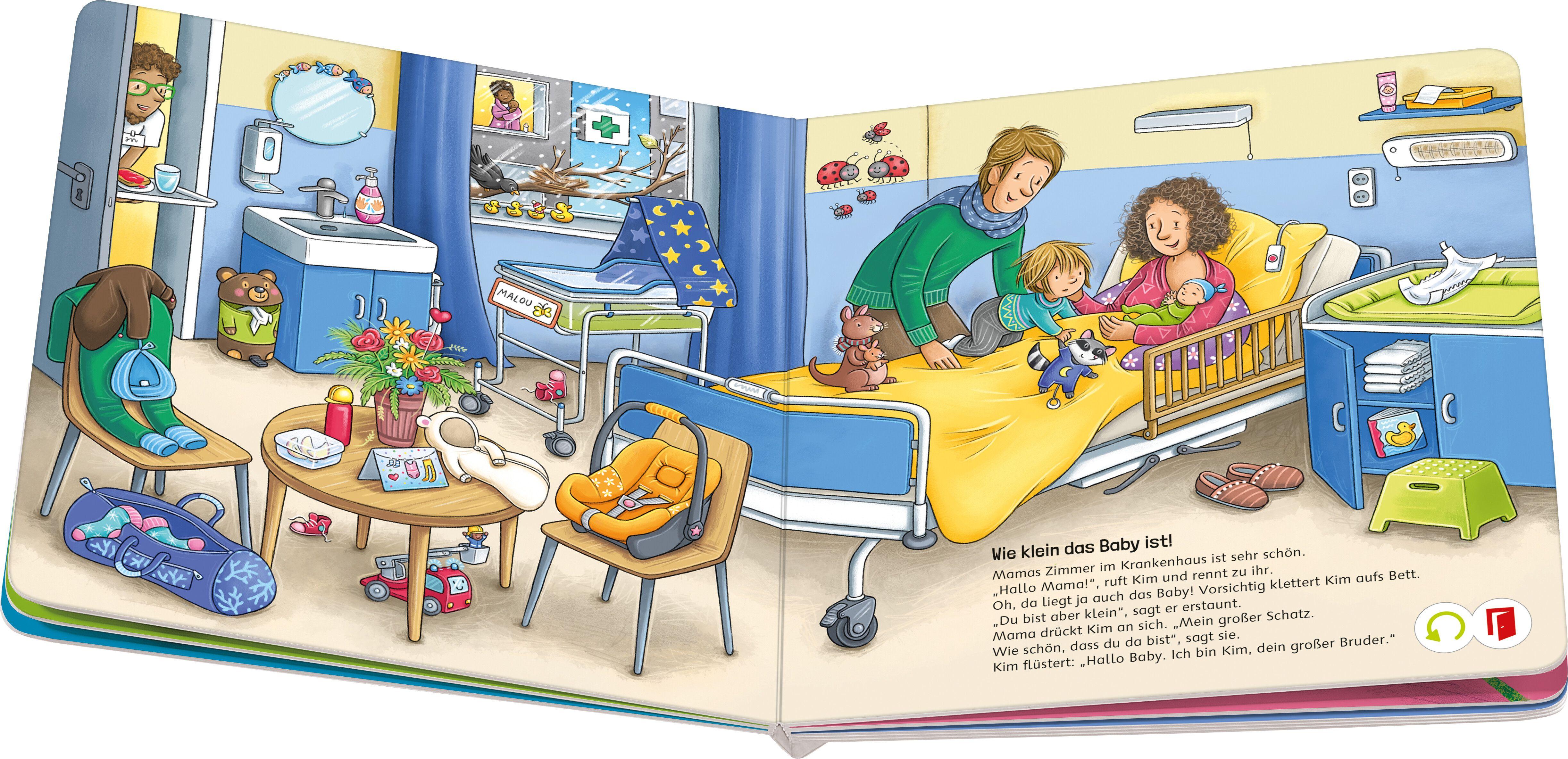 Beispielinhalt (Bild) tiptoi® Abenteuer Großwerden - Kim bekommt ein Geschwisterchen