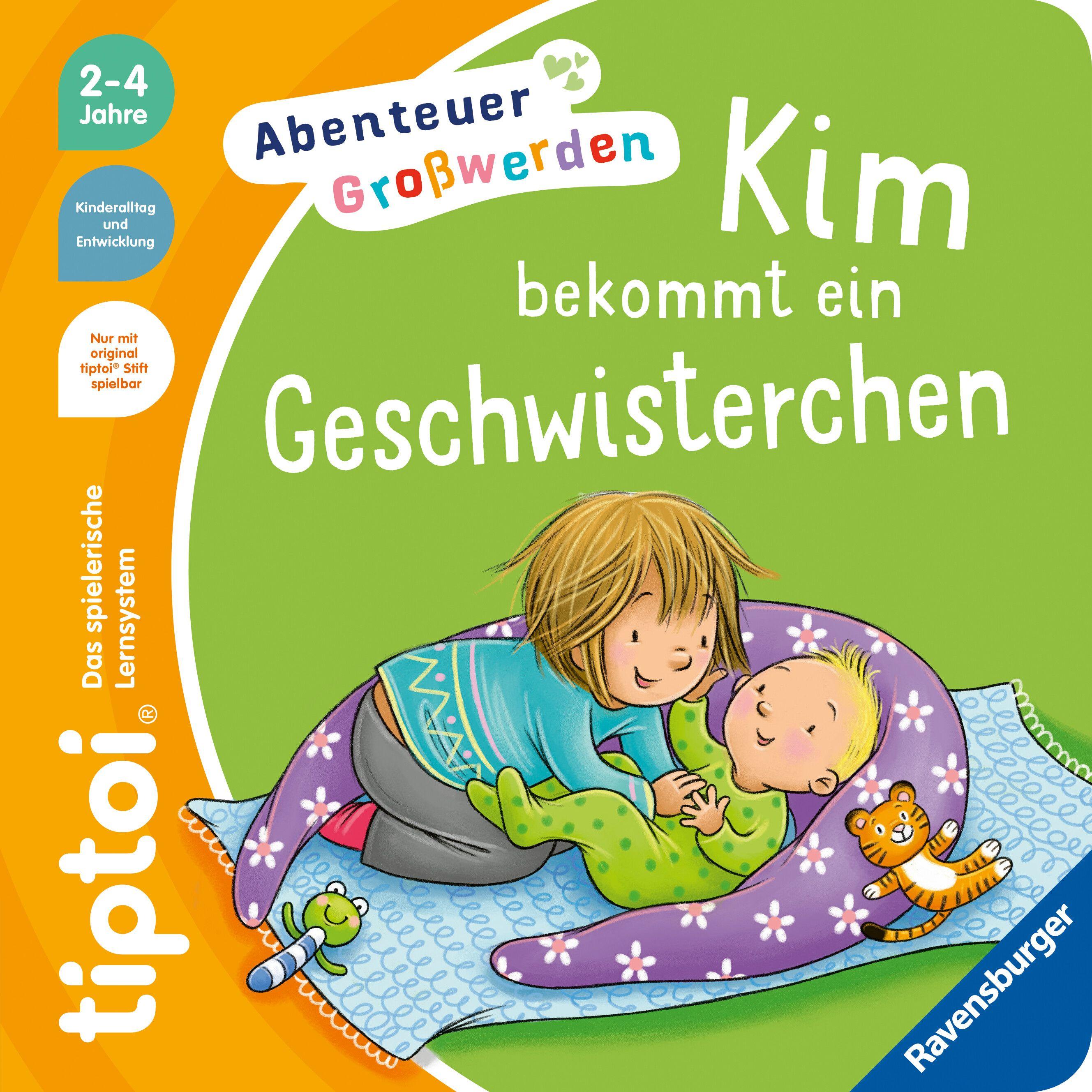 Vorderes Coverbild tiptoi® Abenteuer Großwerden - Kim bekommt ein Geschwisterchen