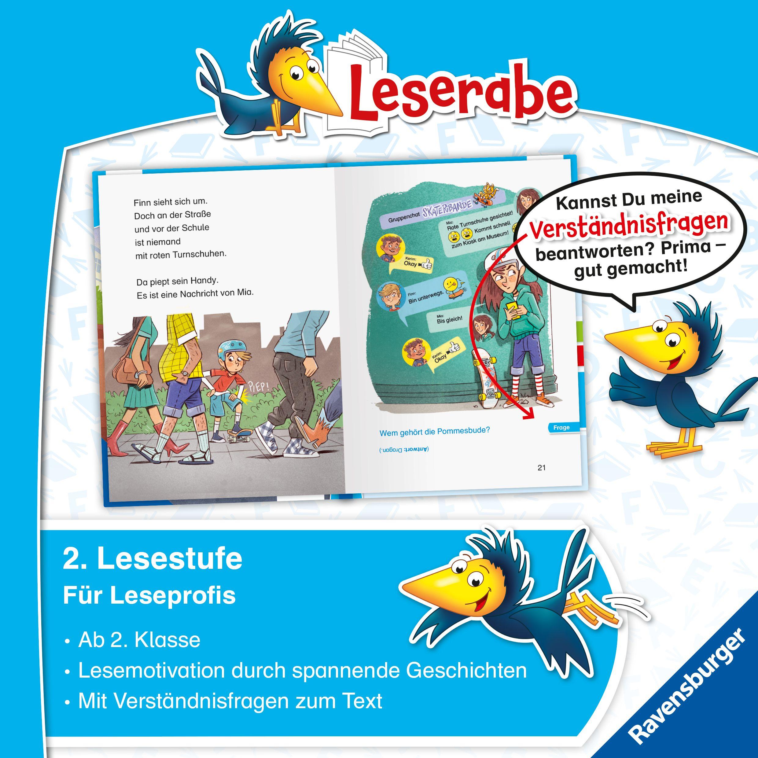 Beispielinhalt (Bild) Leserabe 2. Lesestufe - Ein Fall für die Skater-Bande
