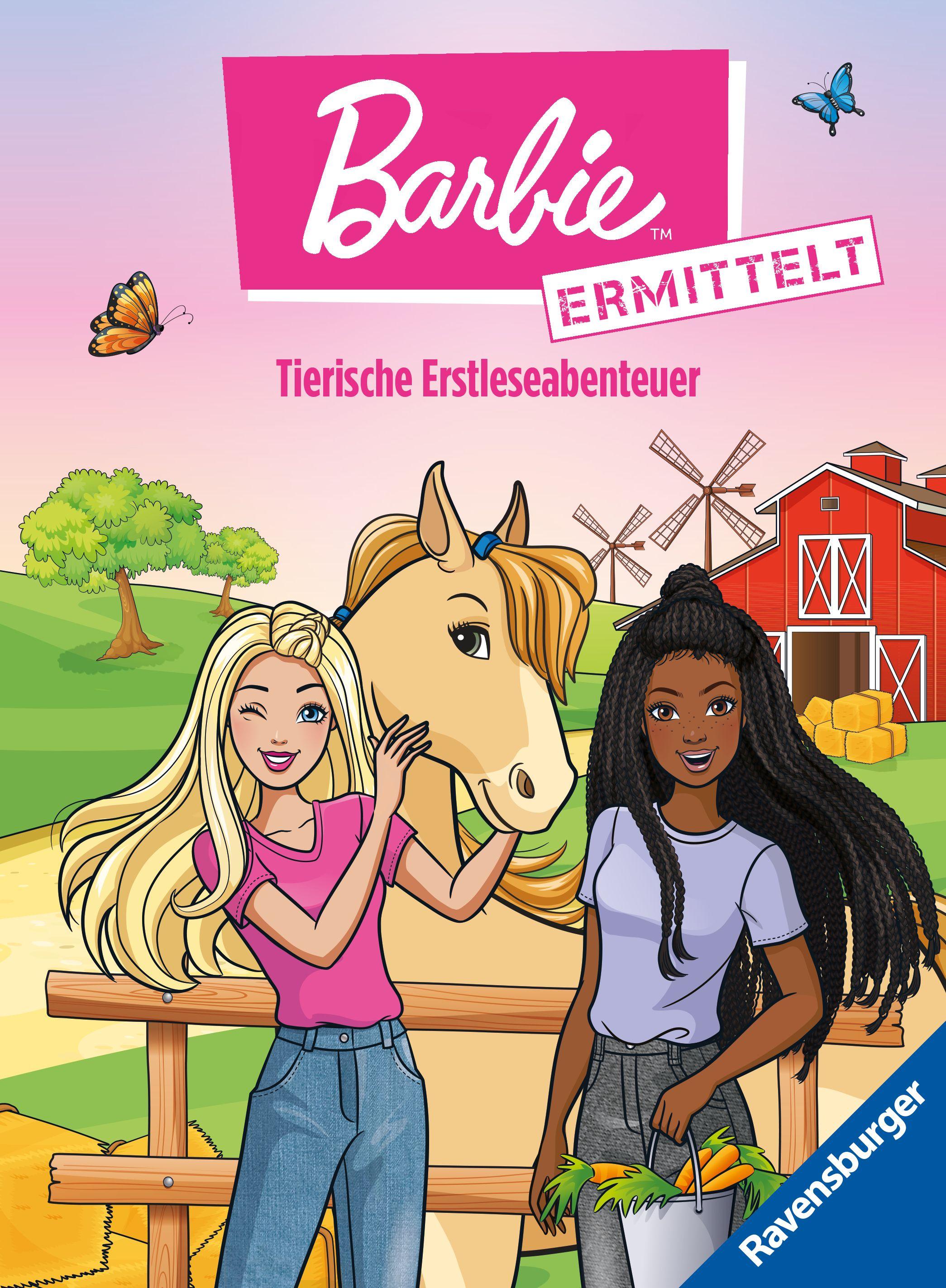 Vorderes Coverbild Barbie ermittelt. Tierische Erstleseabenteuer