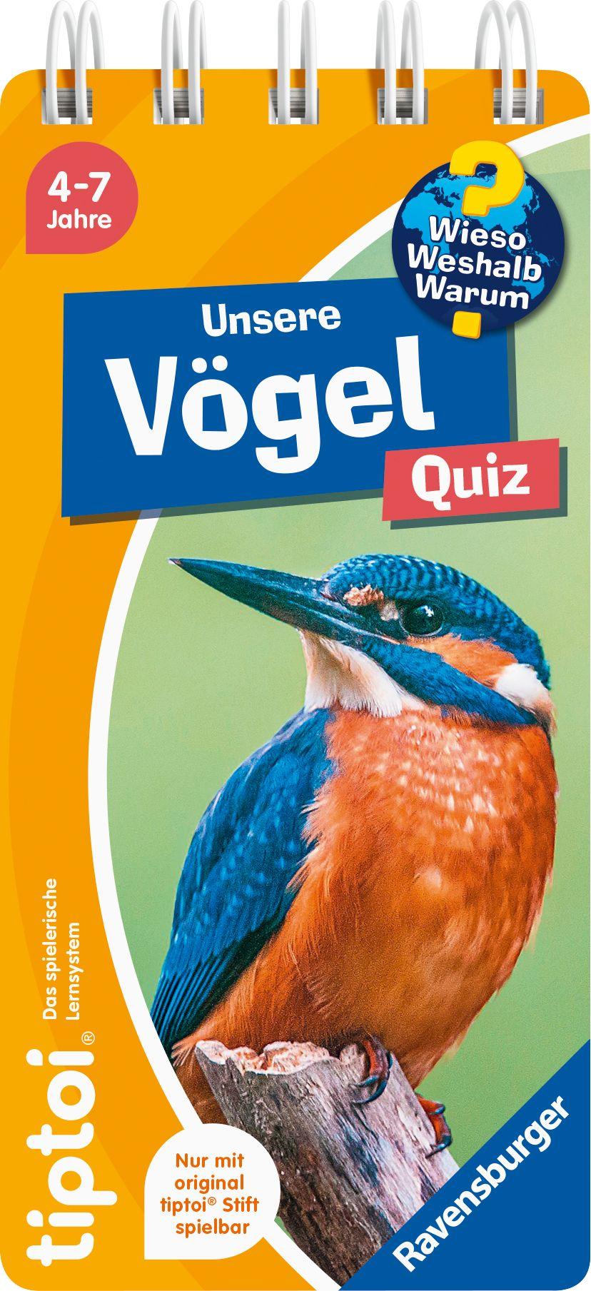 Vorderes Coverbild tiptoi® Wieso? Weshalb? Warum? Quiz - Unsere Vögel